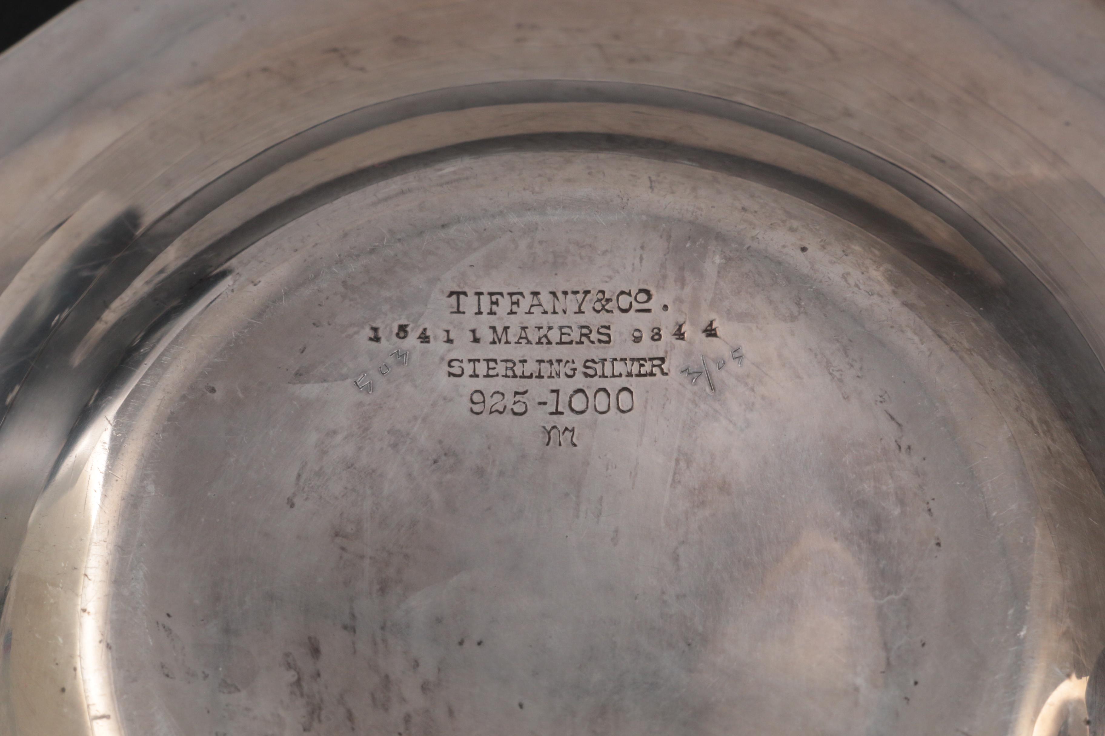 Tiffany & Co. Sterling Silver Scroll and Fan Motif Dish with Webster Porringer