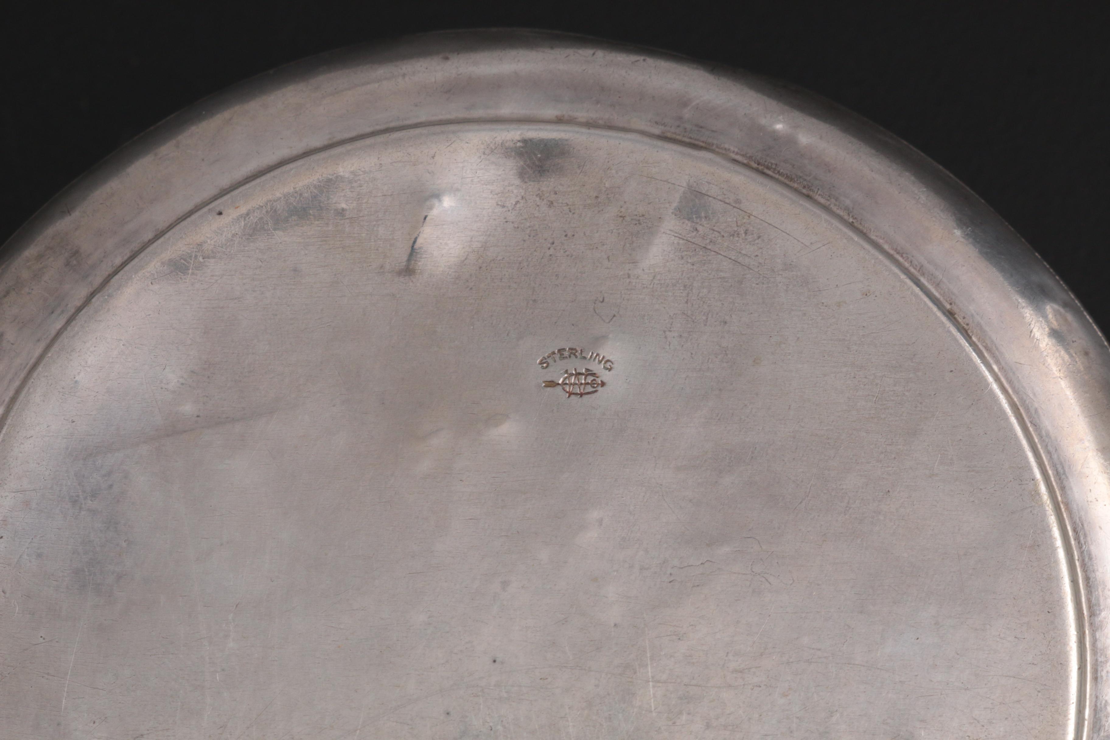 Tiffany & Co. Sterling Silver Scroll and Fan Motif Dish with Webster Porringer