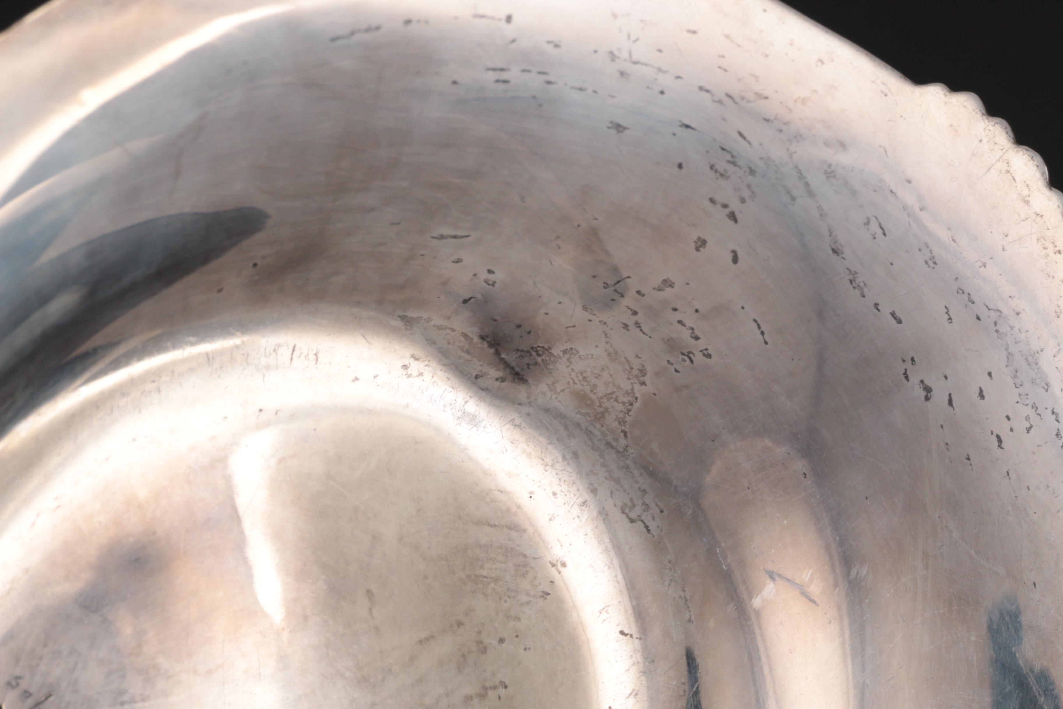 Tiffany & Co. Sterling Silver Scroll and Fan Motif Dish with Webster Porringer