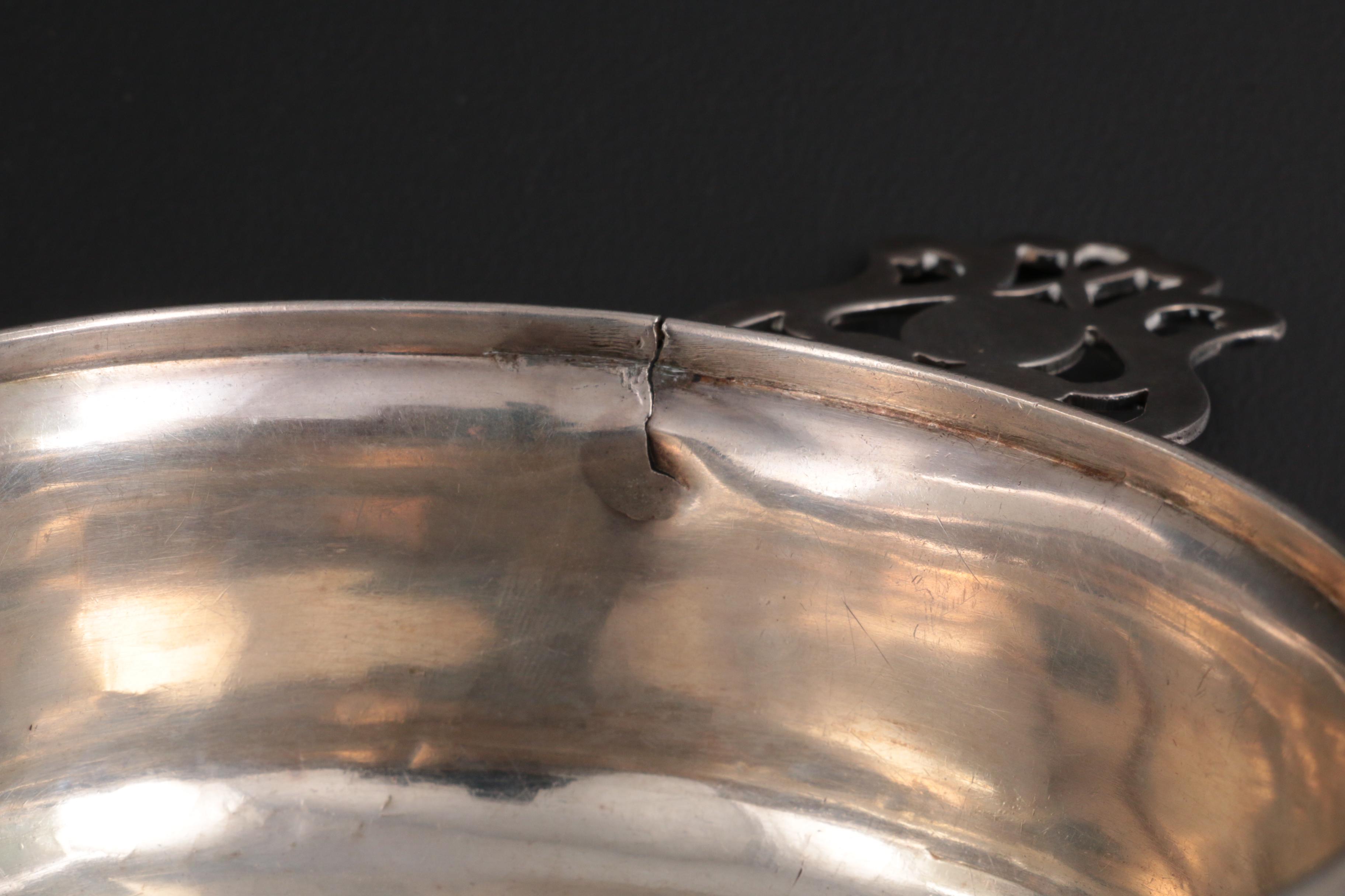 Tiffany & Co. Sterling Silver Scroll and Fan Motif Dish with Webster Porringer