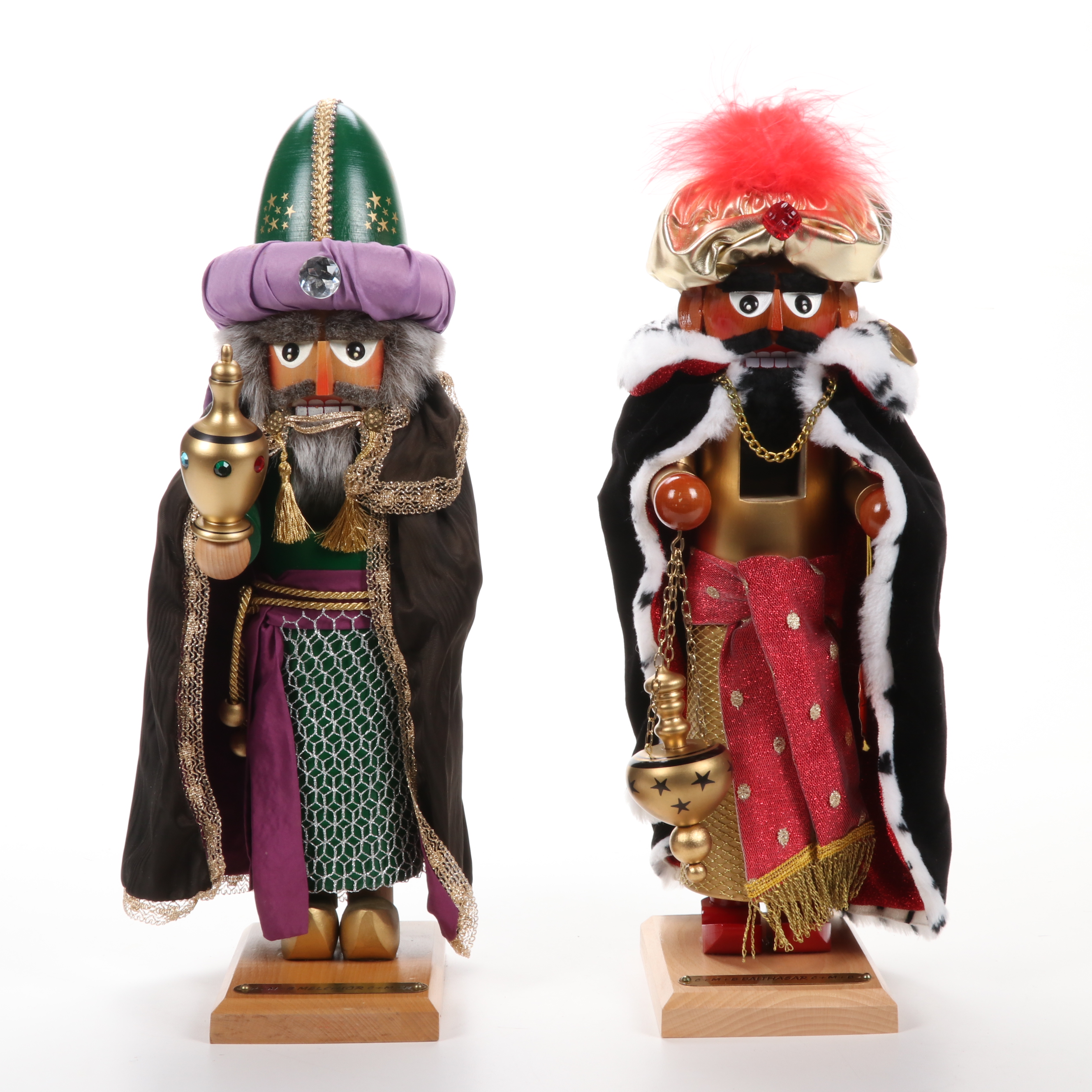 Steinbach Limited Edition "Balthasar" and "Melchior" Wise Men Wooden Nutcrackers