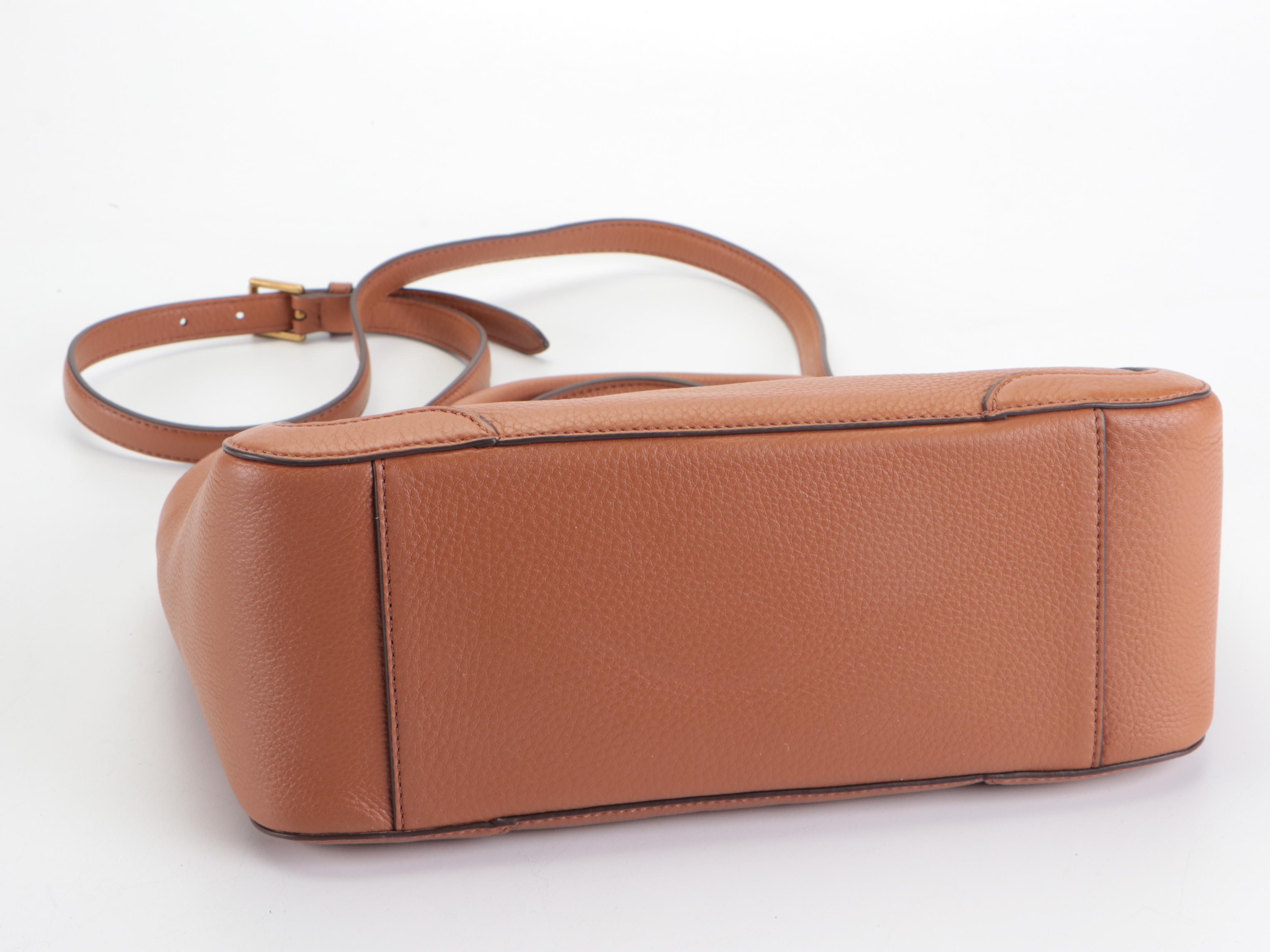 Tory Burch Frances Small Satchel in Bark Leather with Detachable Strap