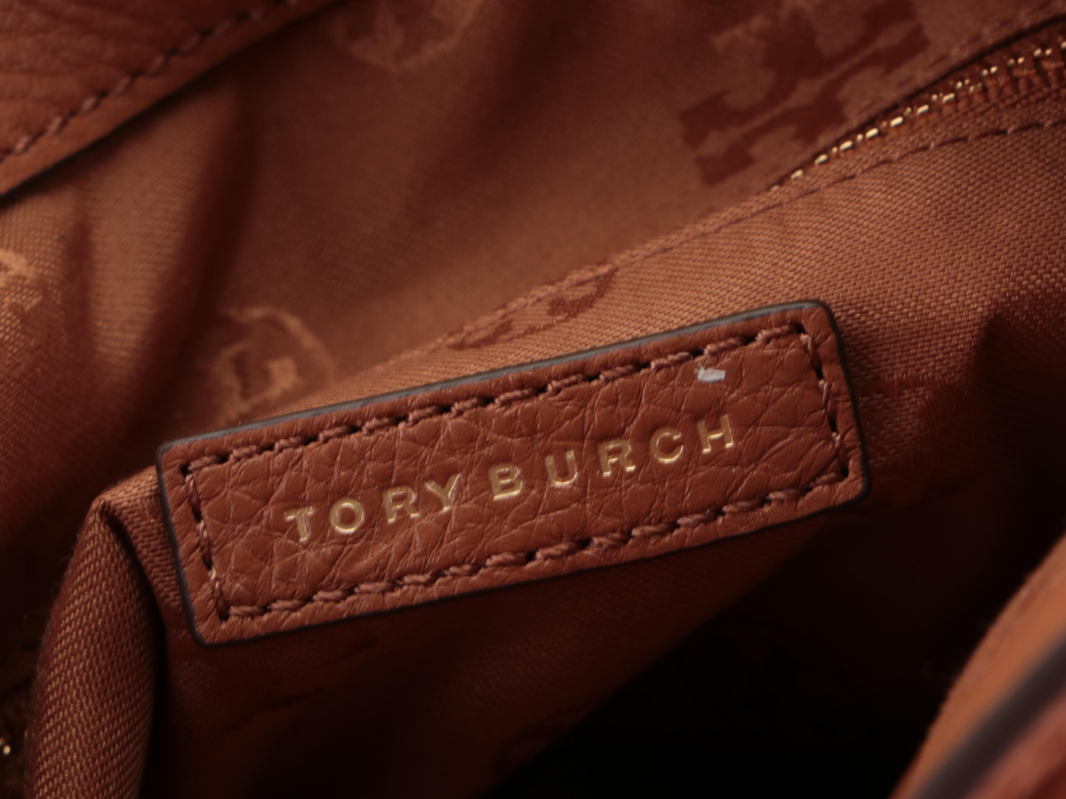 Tory Burch Frances Small Satchel in Bark Leather with Detachable Strap