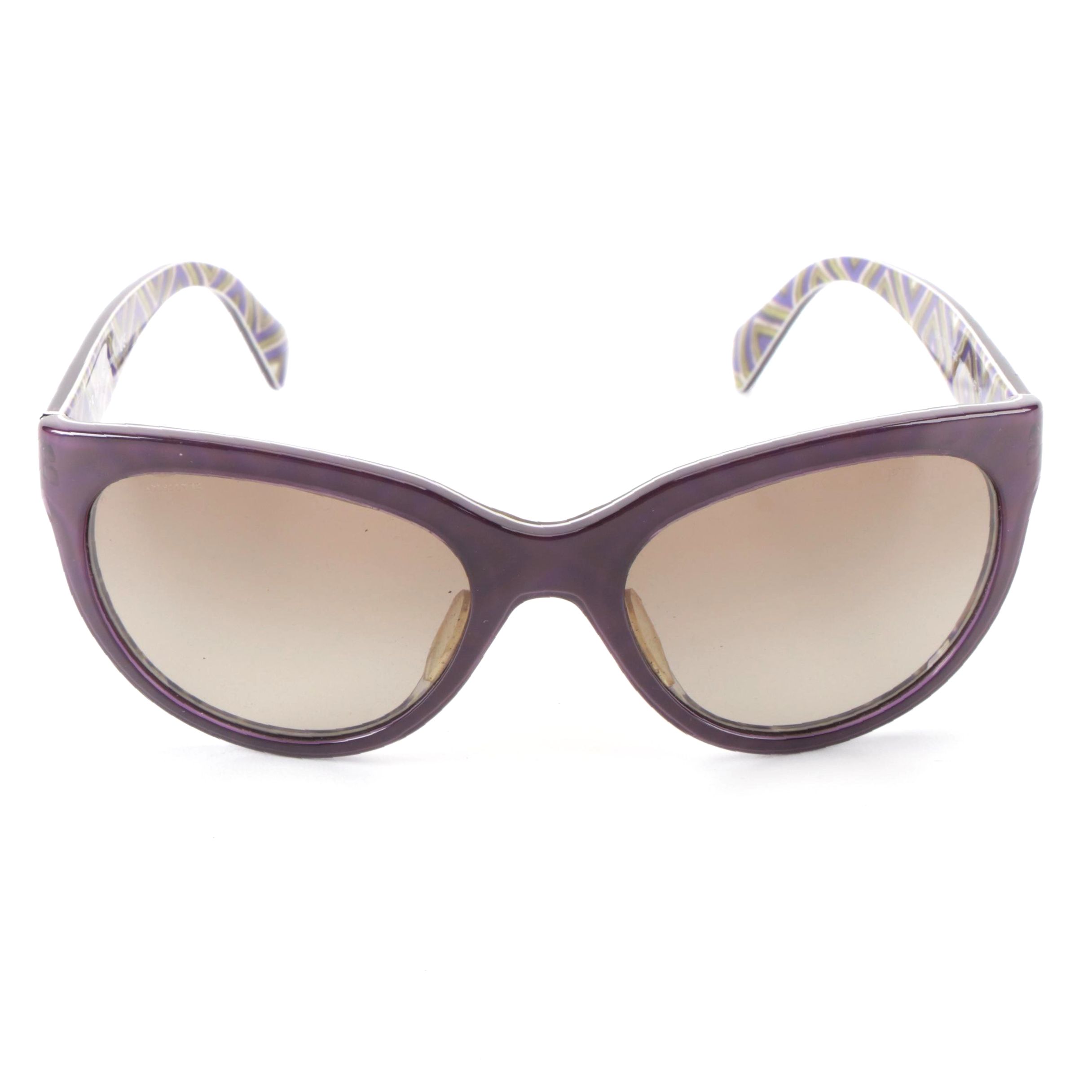 Prada SPR05P Purple Cat Eye Sunglasses with Case