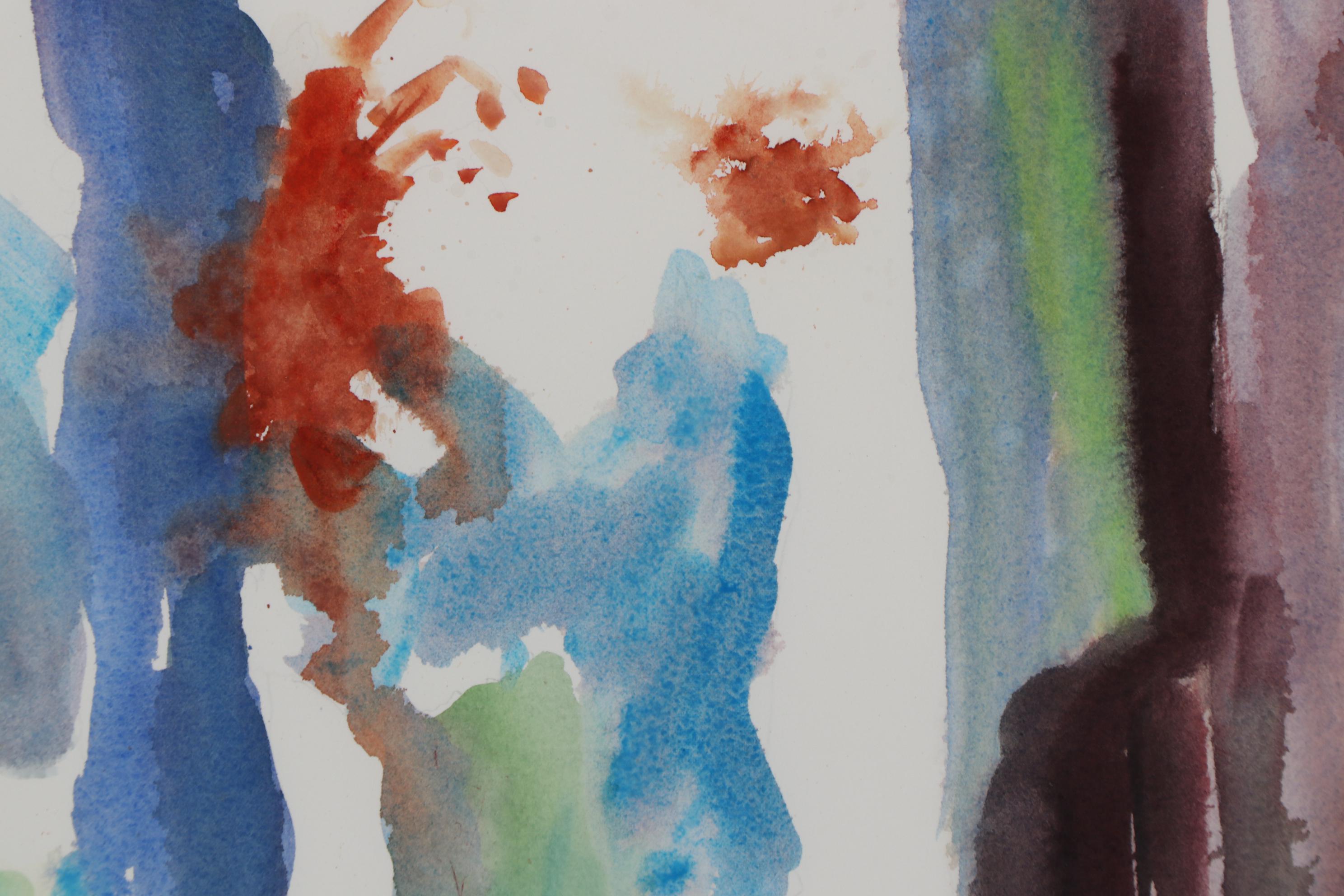 Barbara N. Stoll Watercolor Painting "Flight of Fancy," 1988