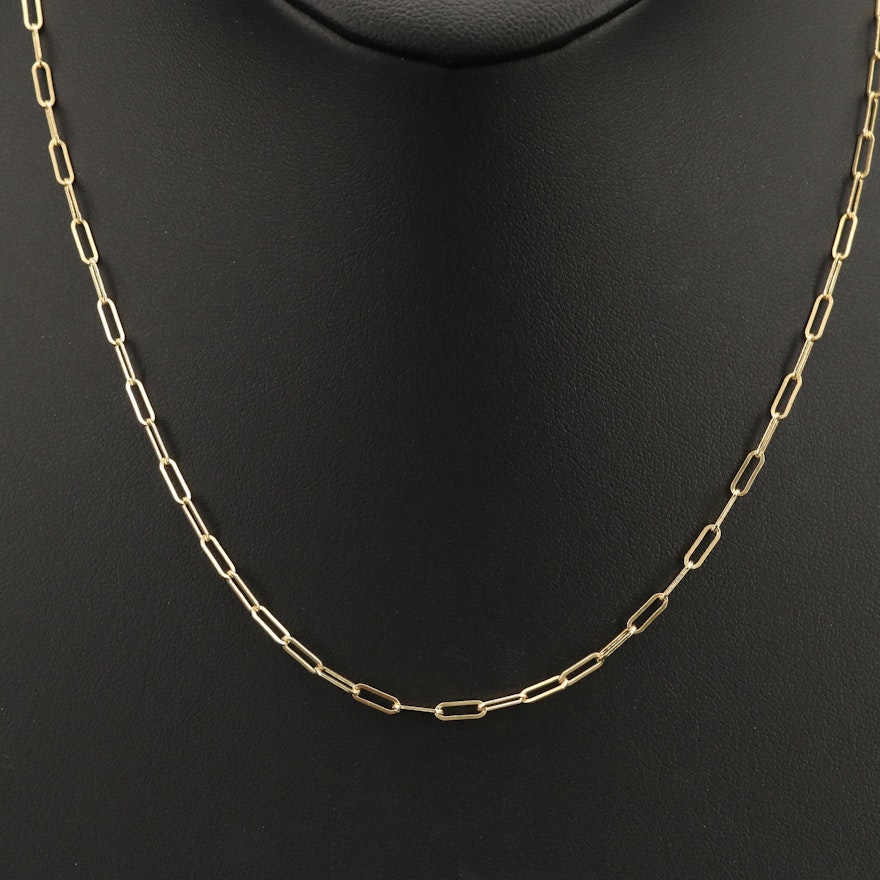 14K Oval Chain Necklace
