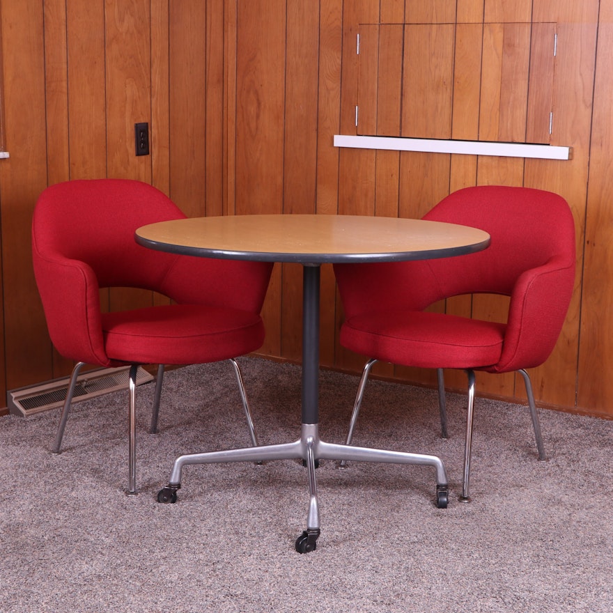 Saarinen "Executive" Chairs and Eames for Herman Miller "Universal Base" Table