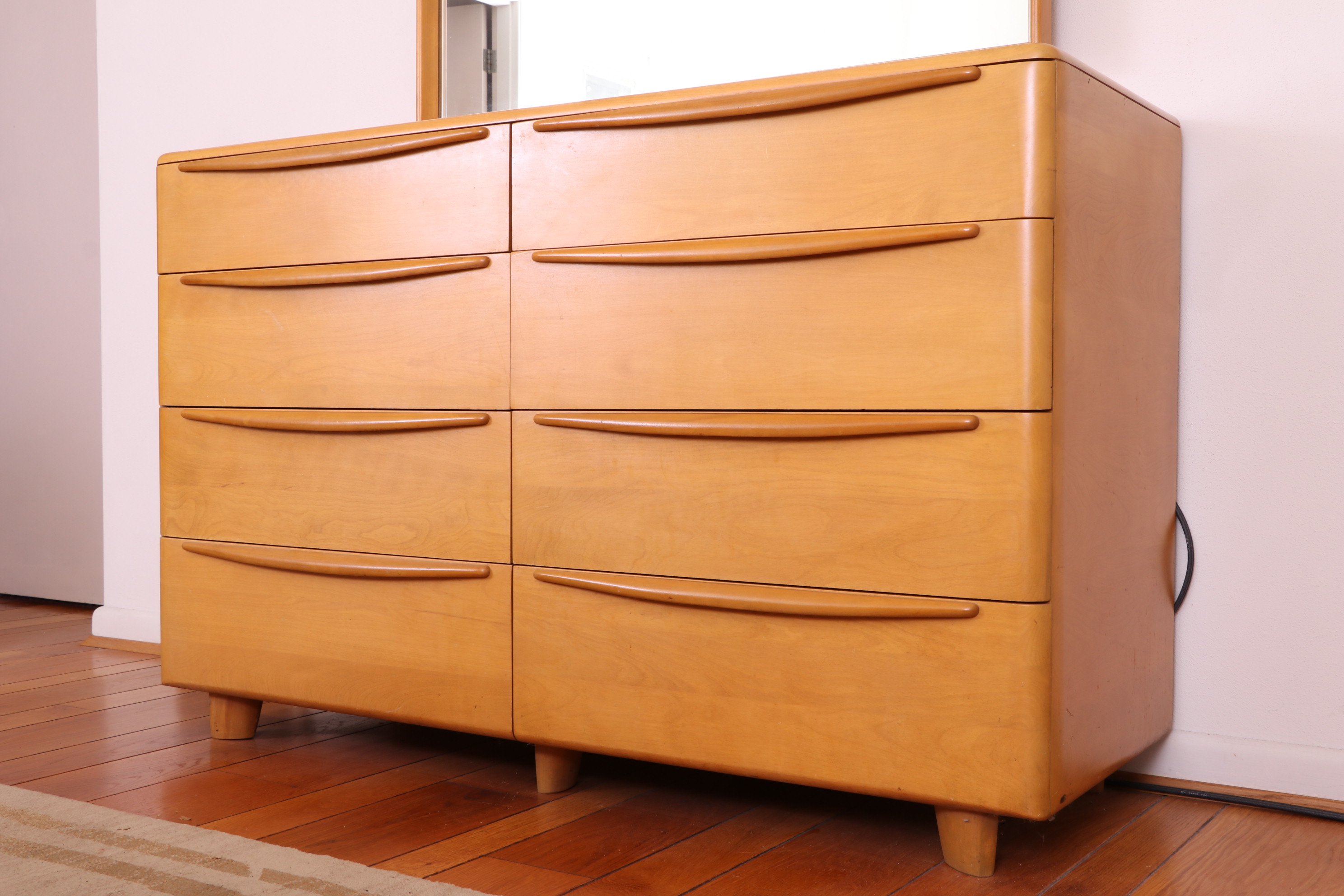 Heywood-Wakefield "Encore" Mid Century Modern Birch Dresser with Mirror