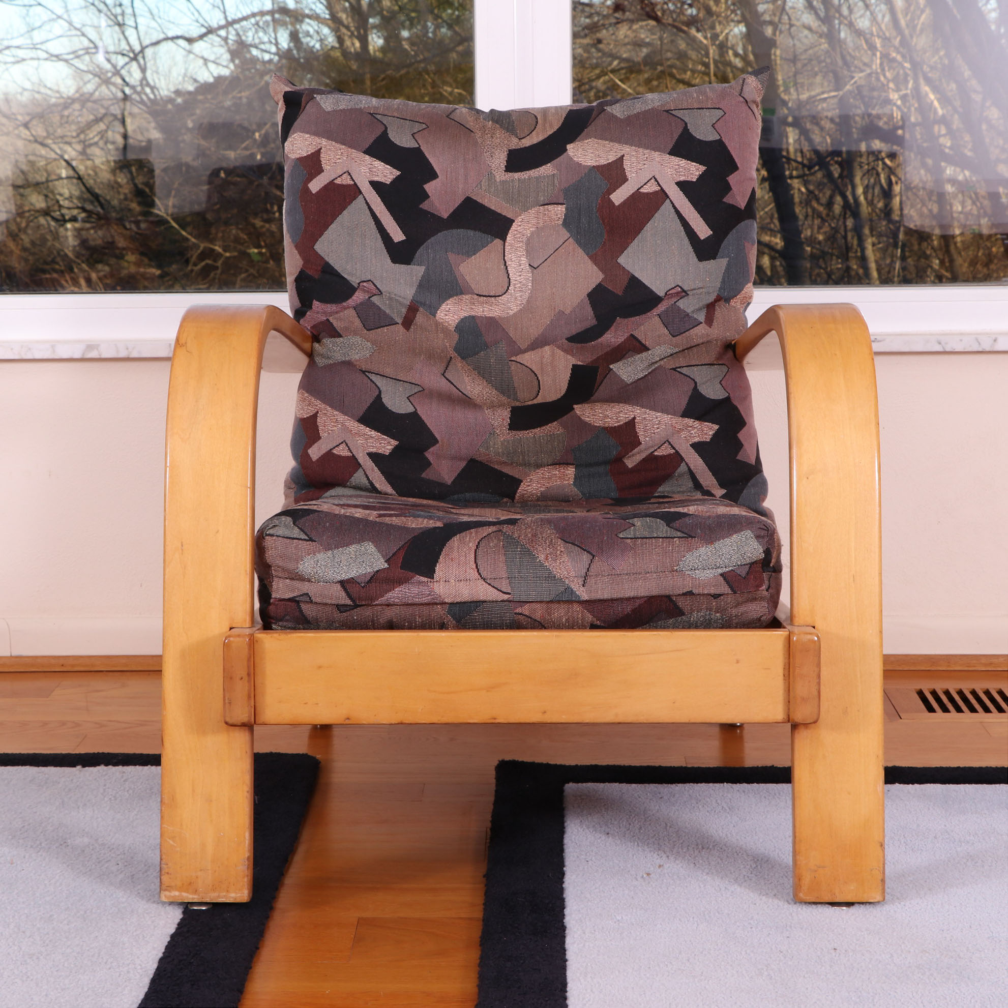 Russel Wright for Conant Ball Art Deco Bentwood Lounge Chair, 1930s