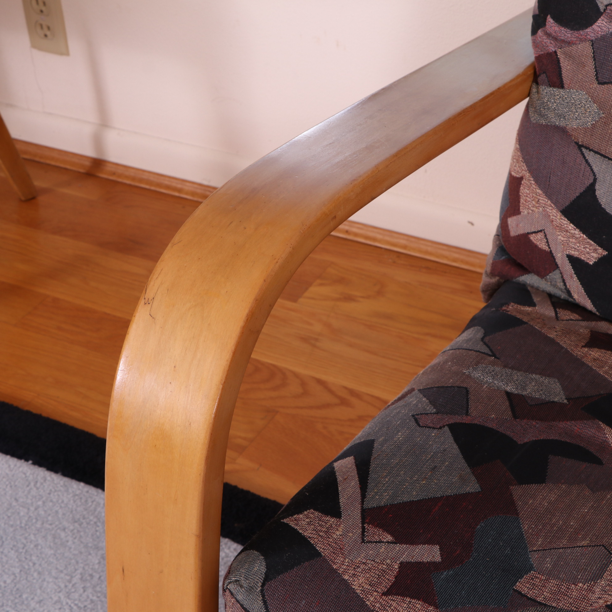 Russel Wright for Conant Ball Art Deco Bentwood Lounge Chair, 1930s