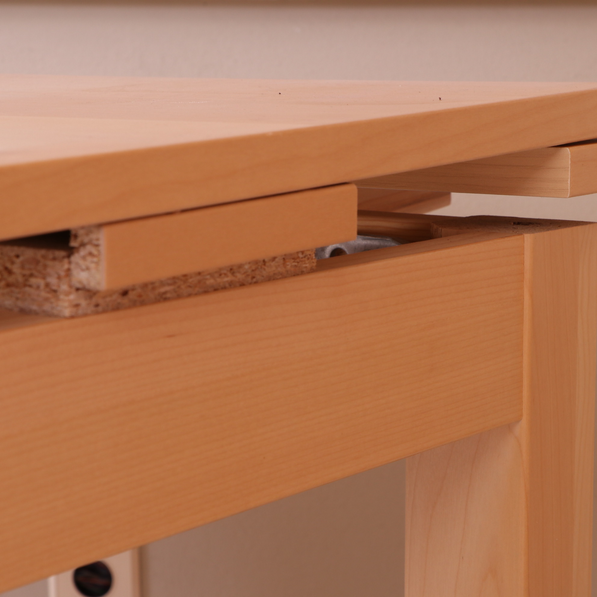 IKEA "Bjursta" Oak Veneer Extendable Table and "Skruvsta" Task Chair in White