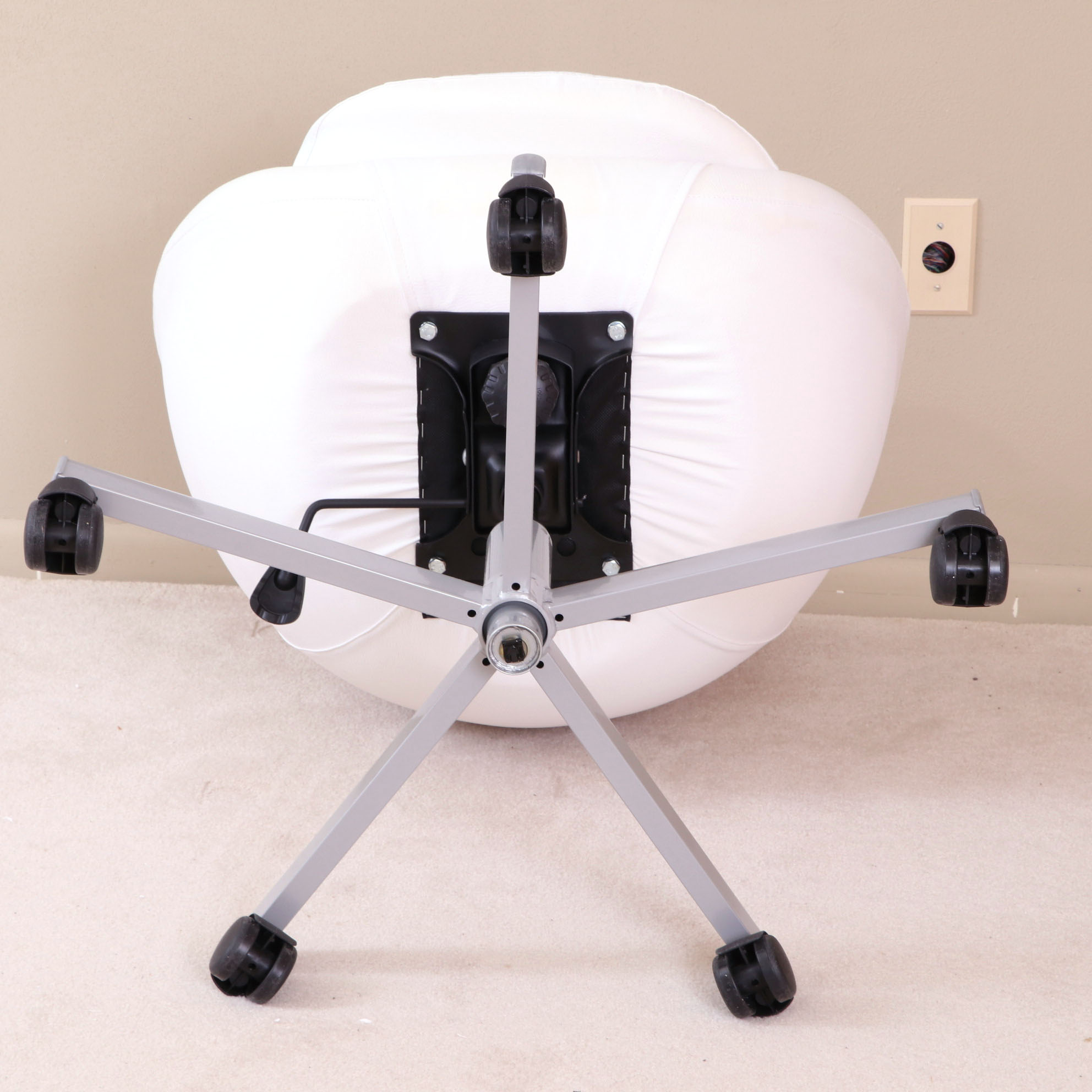 IKEA "Bjursta" Oak Veneer Extendable Table and "Skruvsta" Task Chair in White