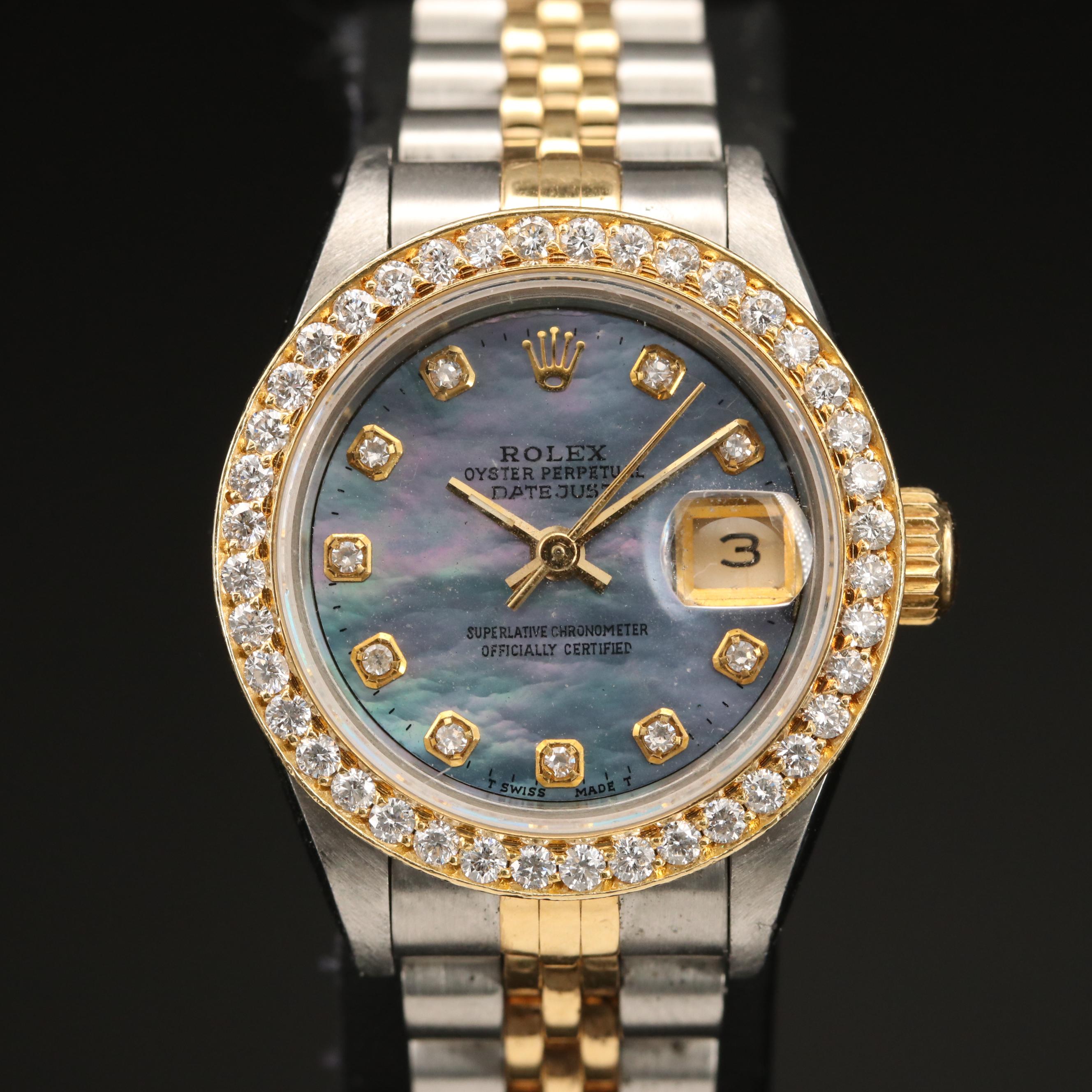 1993 Rolex Datejust Mother of Pearl and 1.09 CTW Diamond Watch