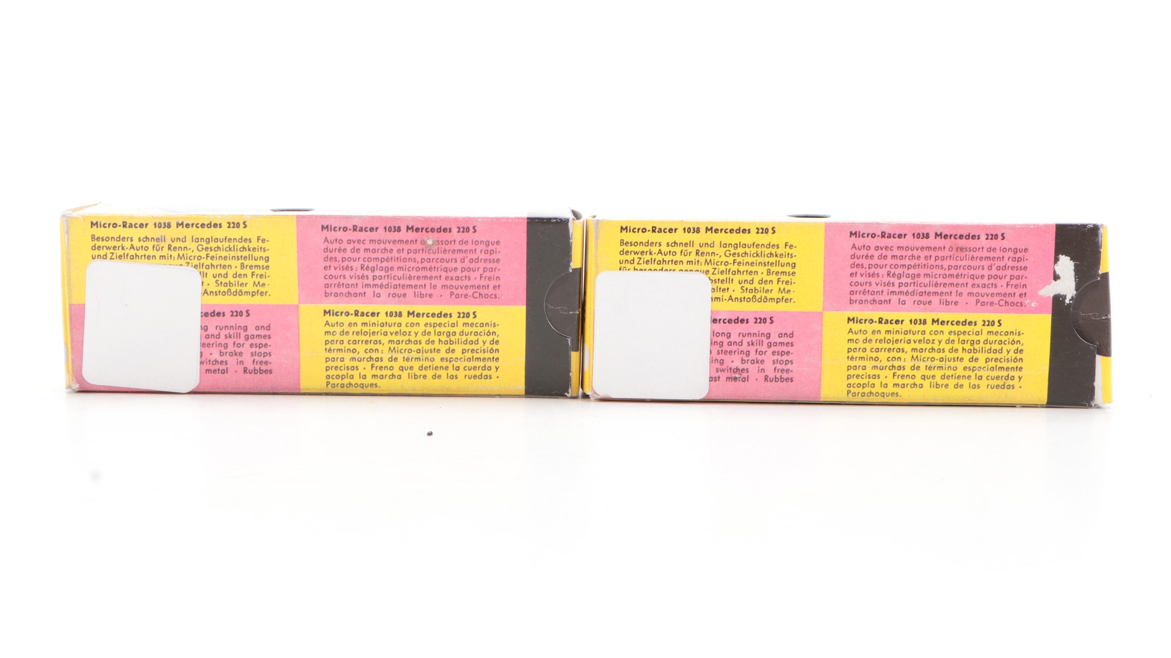 Schuco "Micro Racers" Diecast Key Cars with Mercedes 220 S and 190 SL