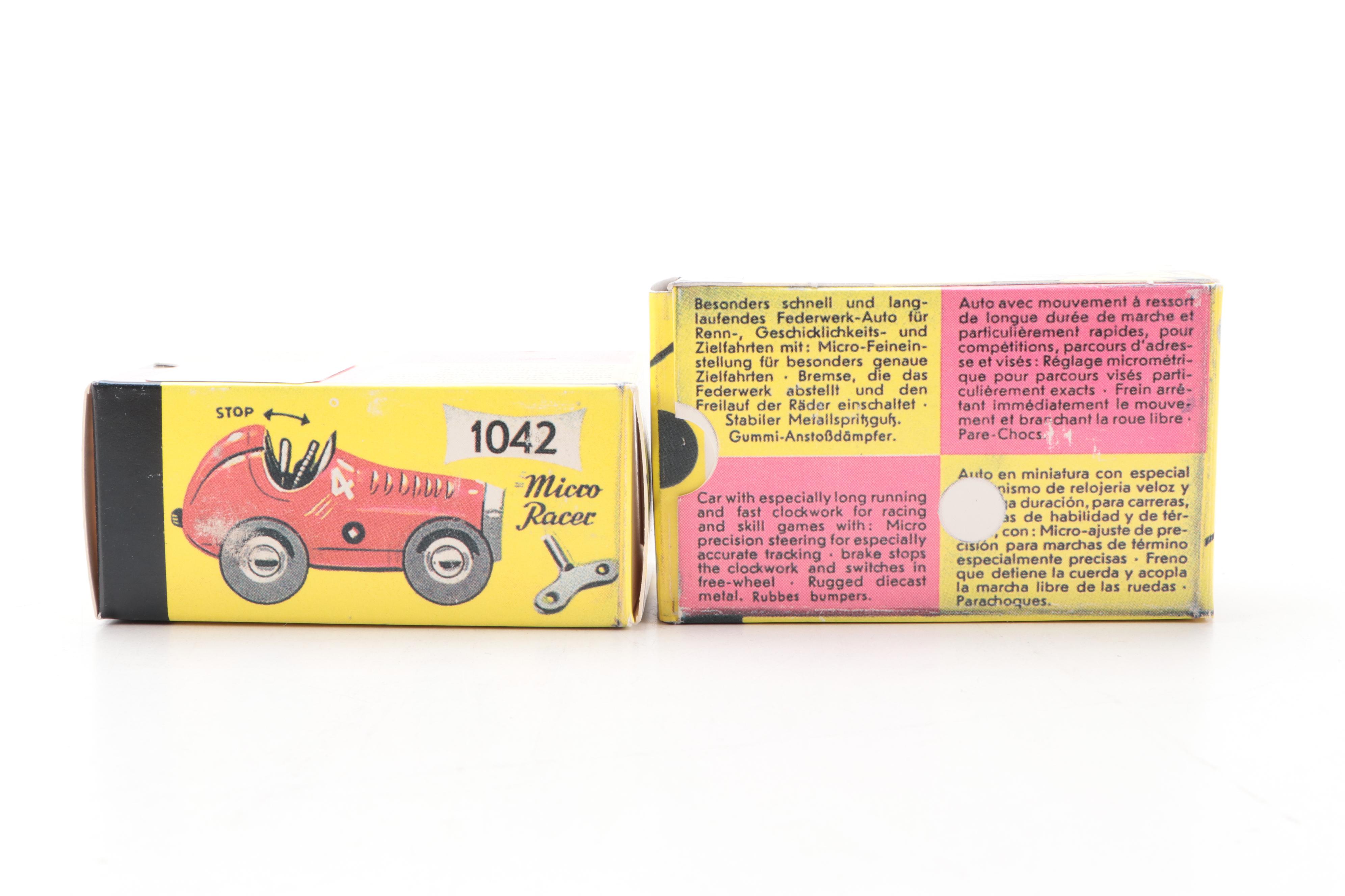 Schuco "Micro Racers" Diecast Key Cars with Mercedes 220 S and 190 SL