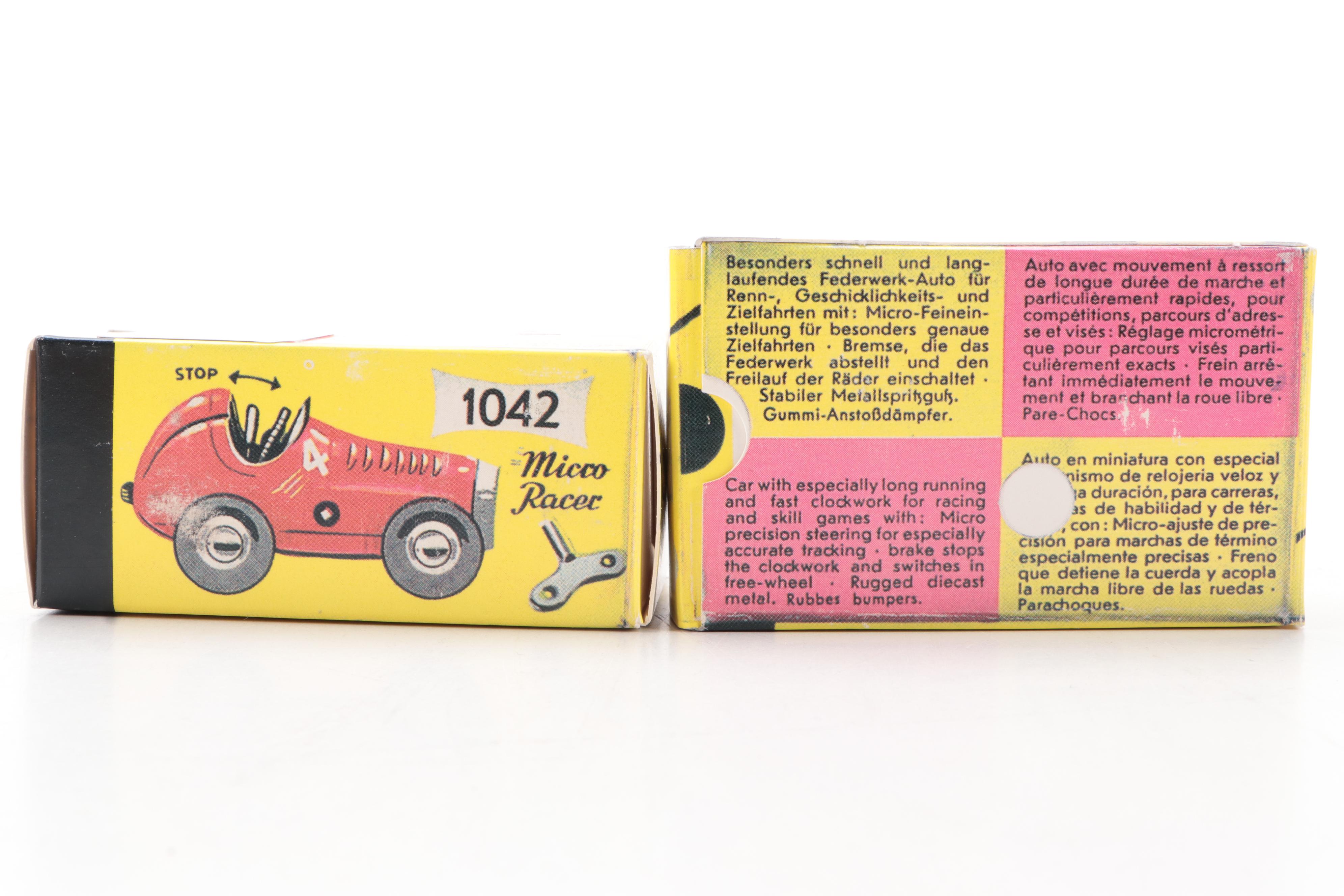 Schuco "Micro Racers" Diecast Key Cars with Mercedes 220 S and 190 SL