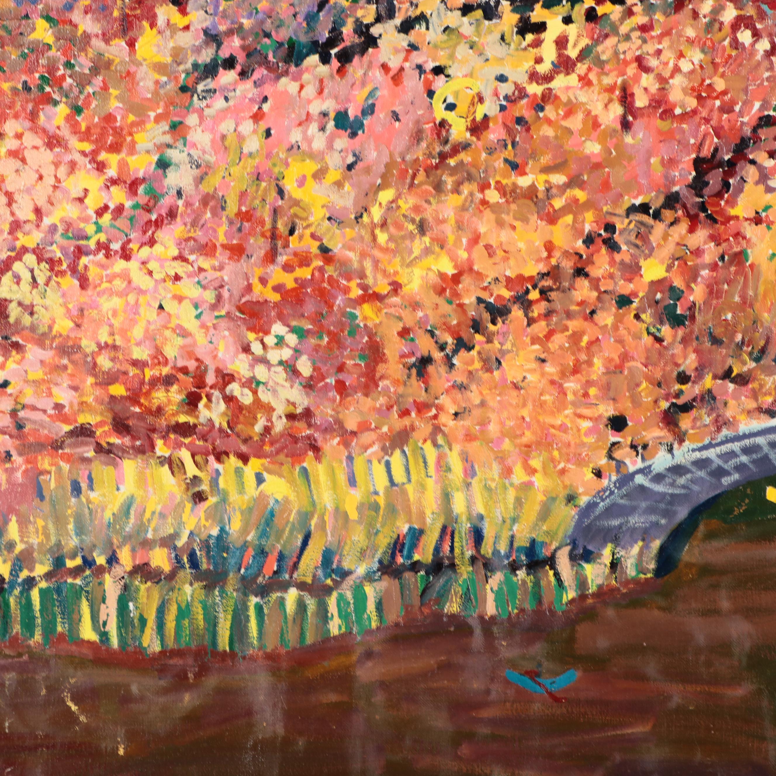 Jerald Mironov Large-Scale Abstract Landscape Oil Painting, Late 20th Century