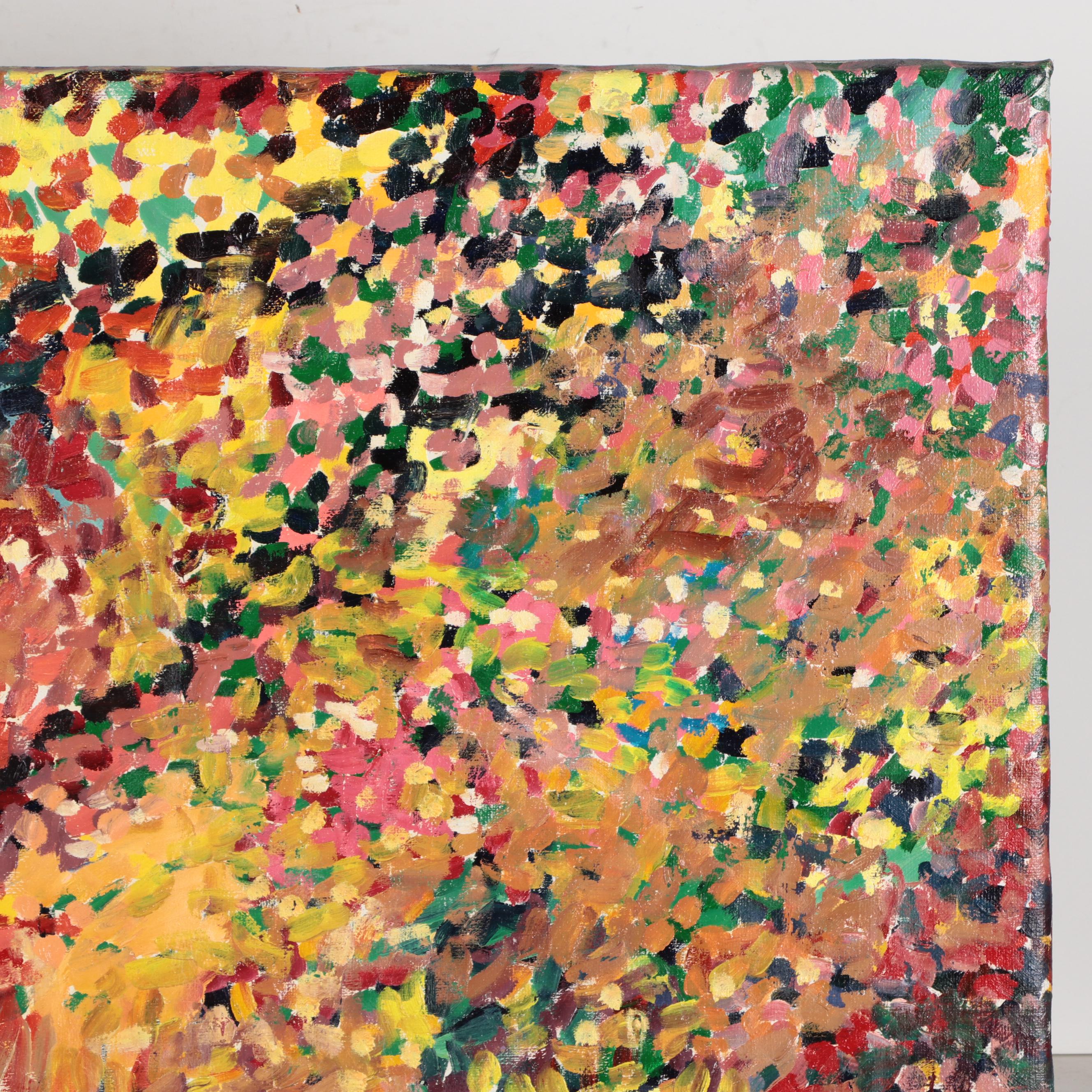 Jerald Mironov Large-Scale Abstract Landscape Oil Painting, Late 20th Century