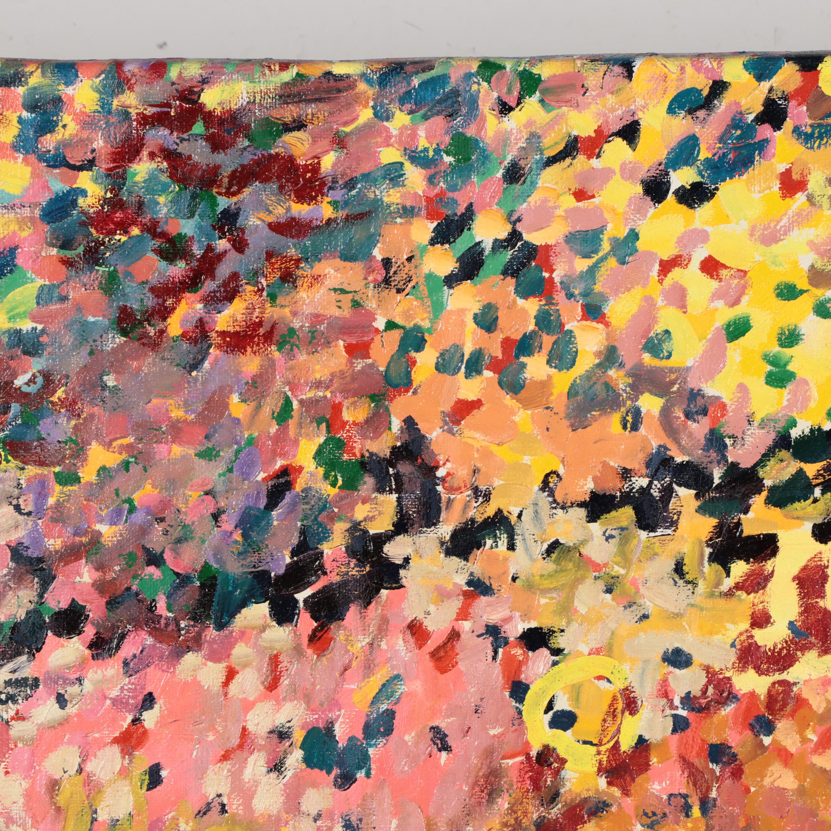 Jerald Mironov Large-Scale Abstract Landscape Oil Painting, Late 20th Century