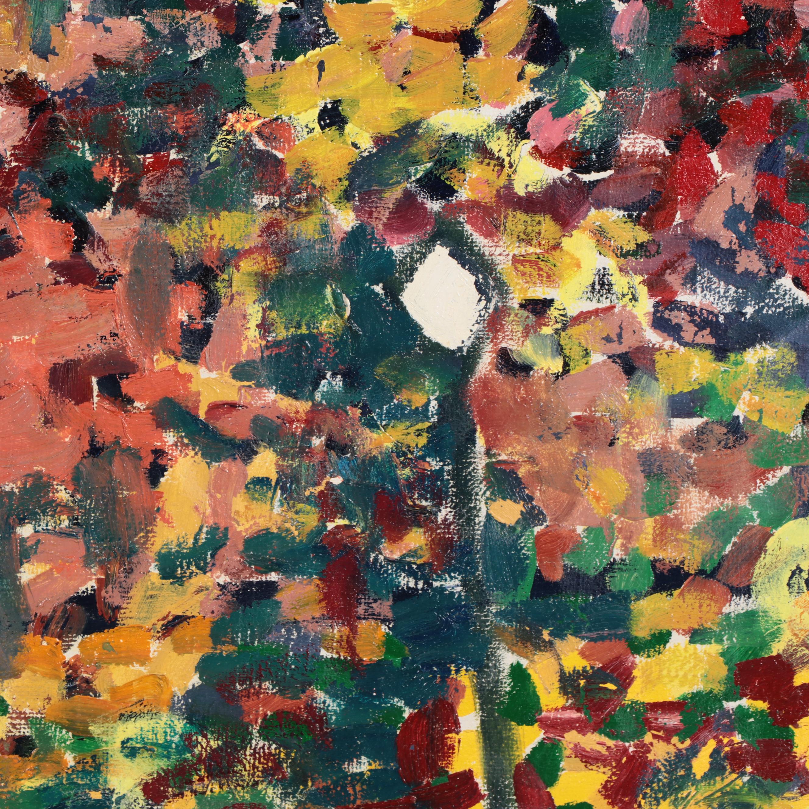 Jerald Mironov Large-Scale Abstract Landscape Oil Painting, Late 20th Century