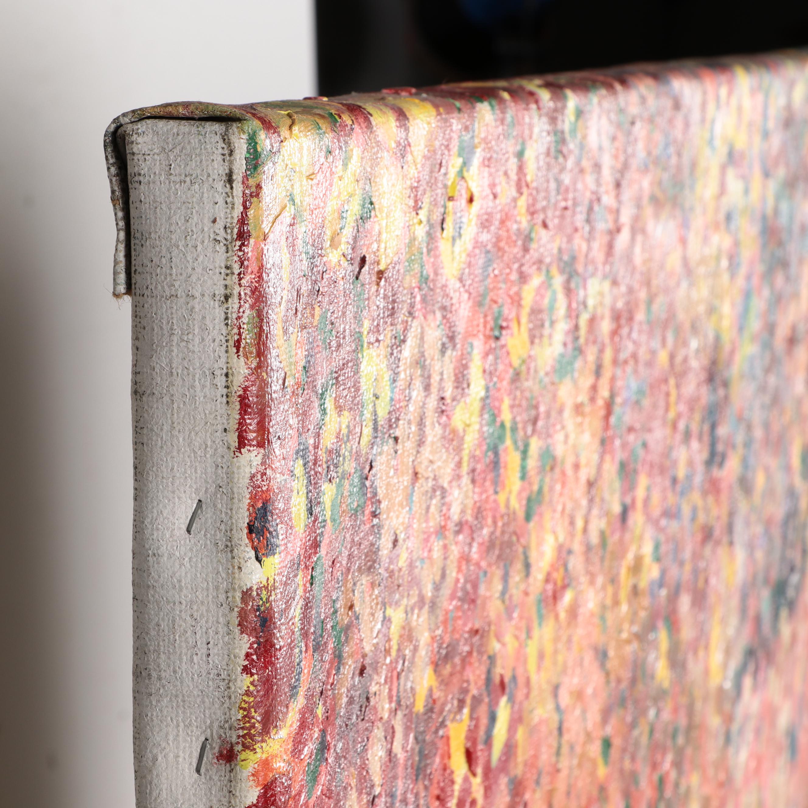 Jerald Mironov Large-Scale Abstract Landscape Oil Painting, Late 20th Century