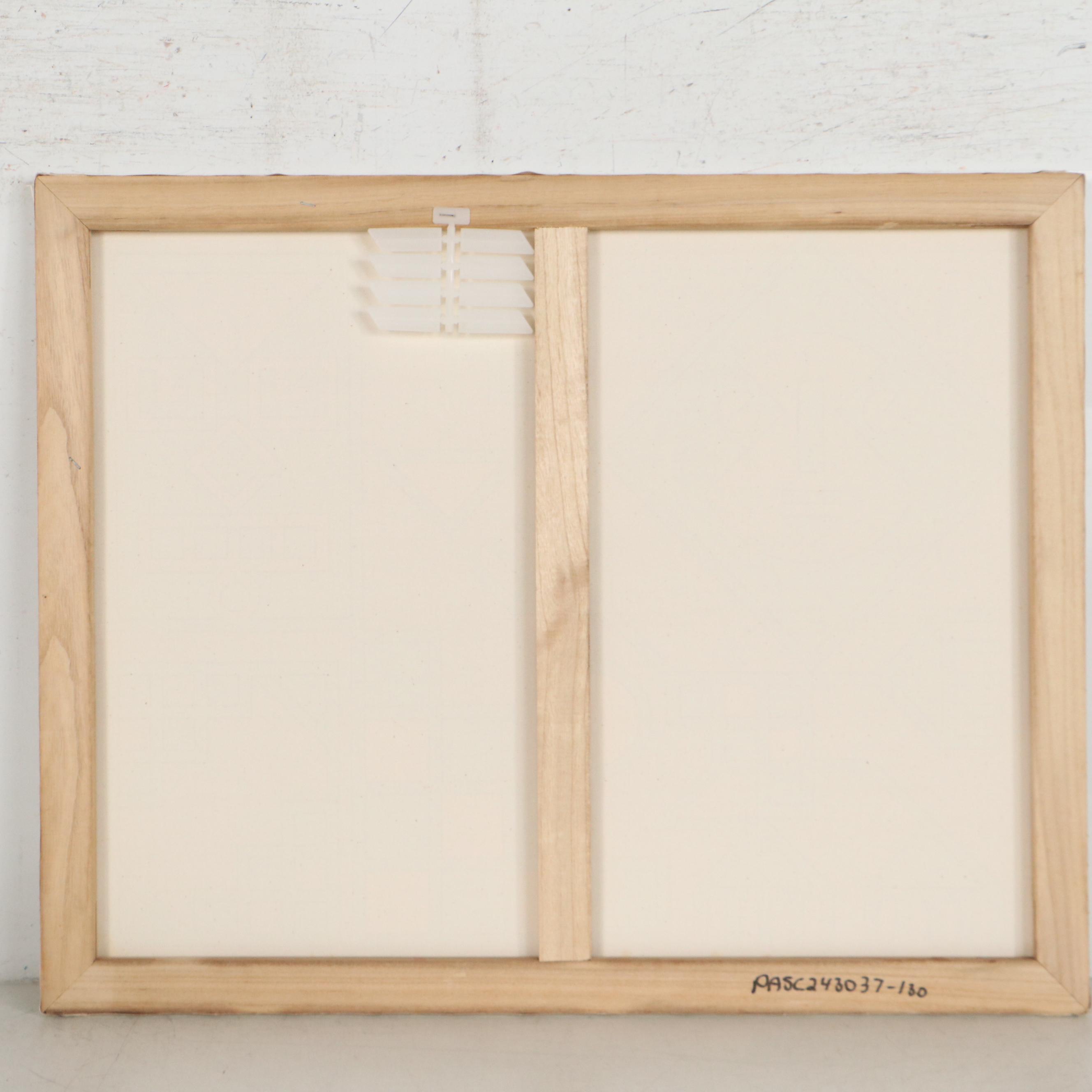 Jerry Kellems Abstract Geometric Acrylic Painting, 21st Century