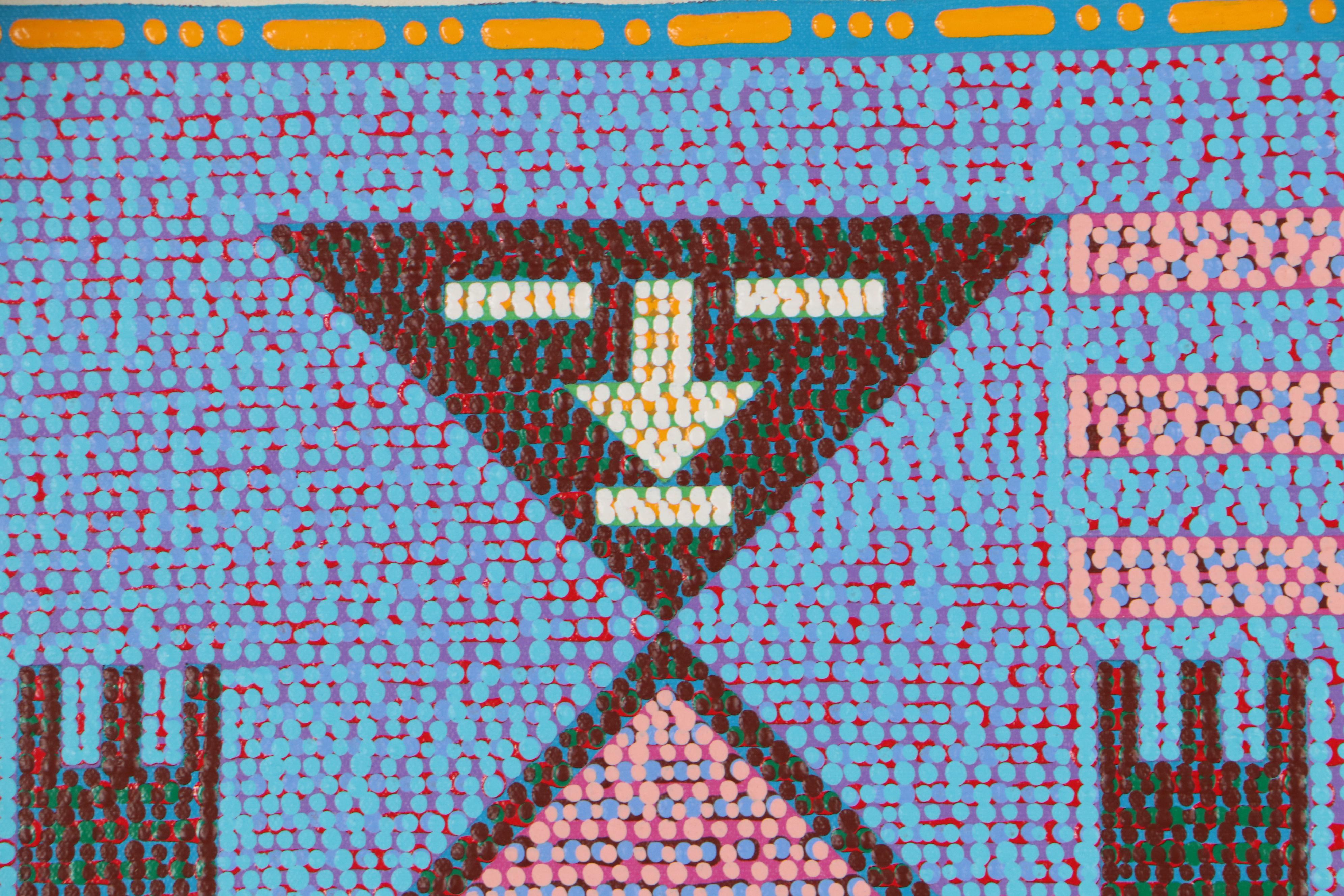 Jerry Kellems Abstract Geometric Acrylic Painting, 21st Century