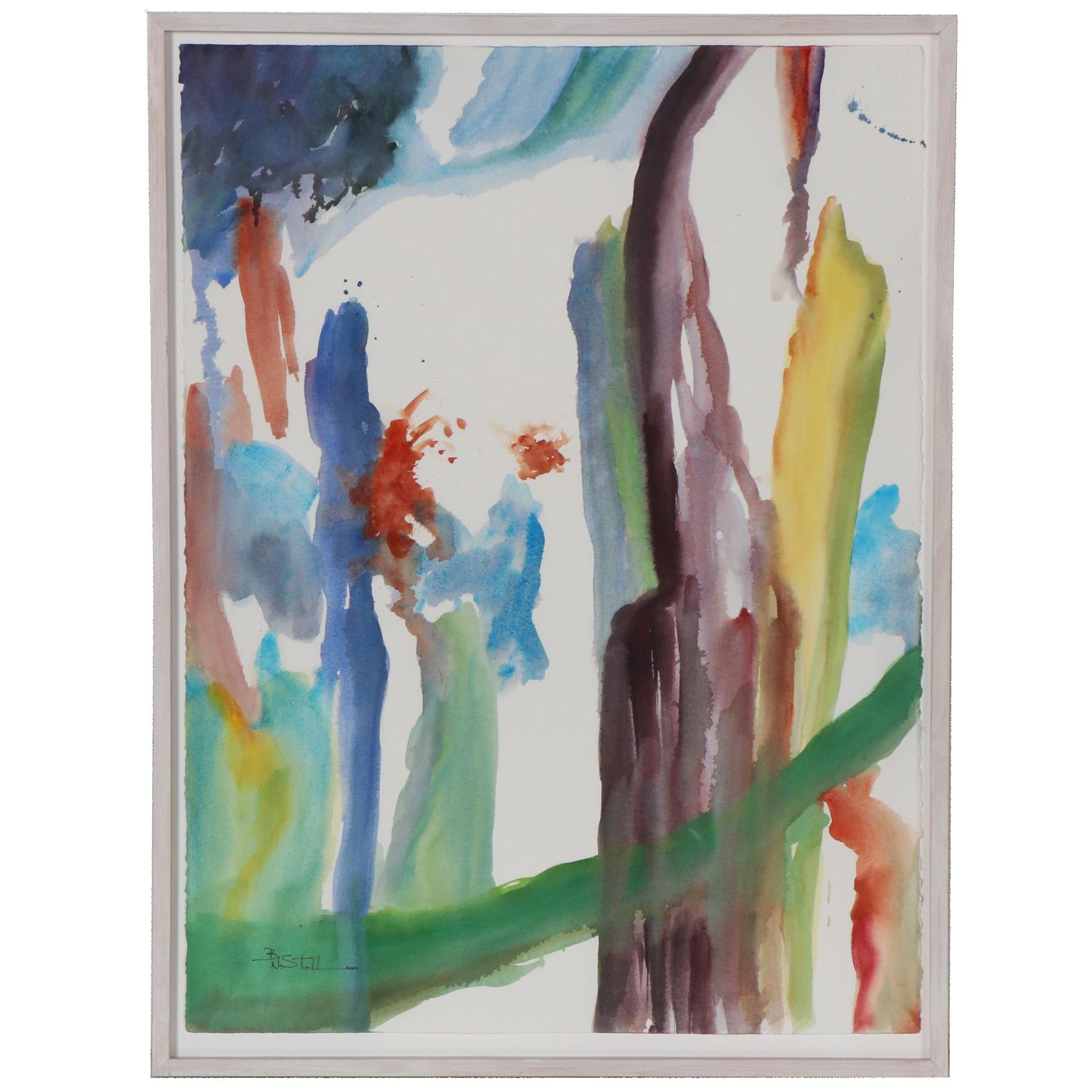 Barbara N. Stoll Watercolor Painting "Flight of Fancy," 1988