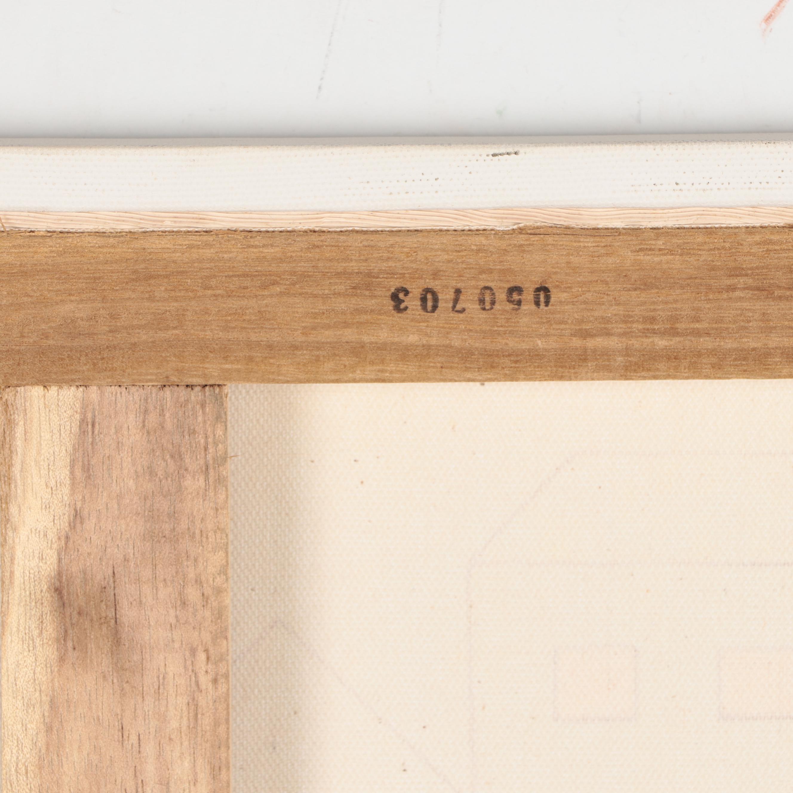 Jerry Kellems Abstract Geometric Acrylic Painting, 21st Century