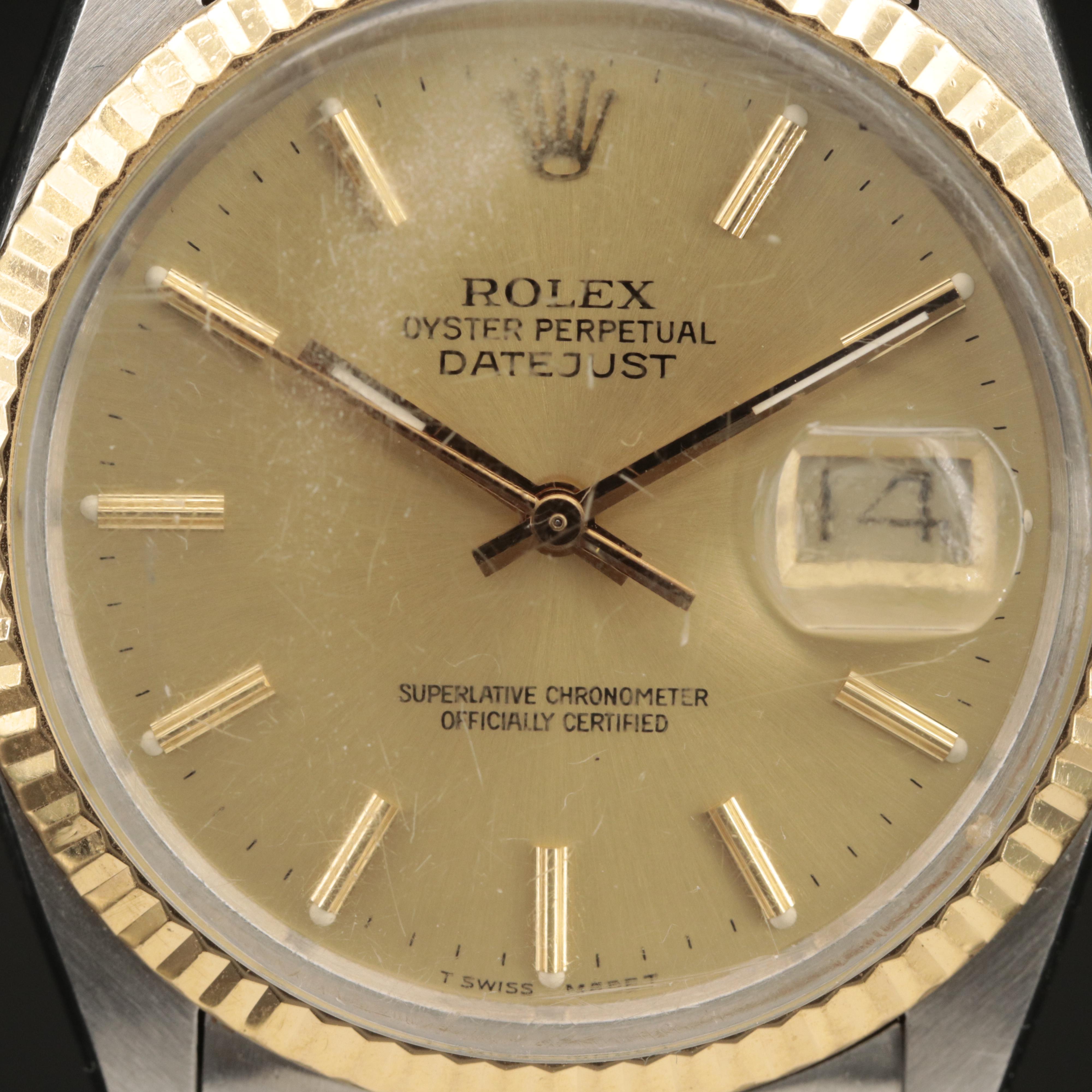 1984 Rolex Datejust 18K and Stainless Steel Watch