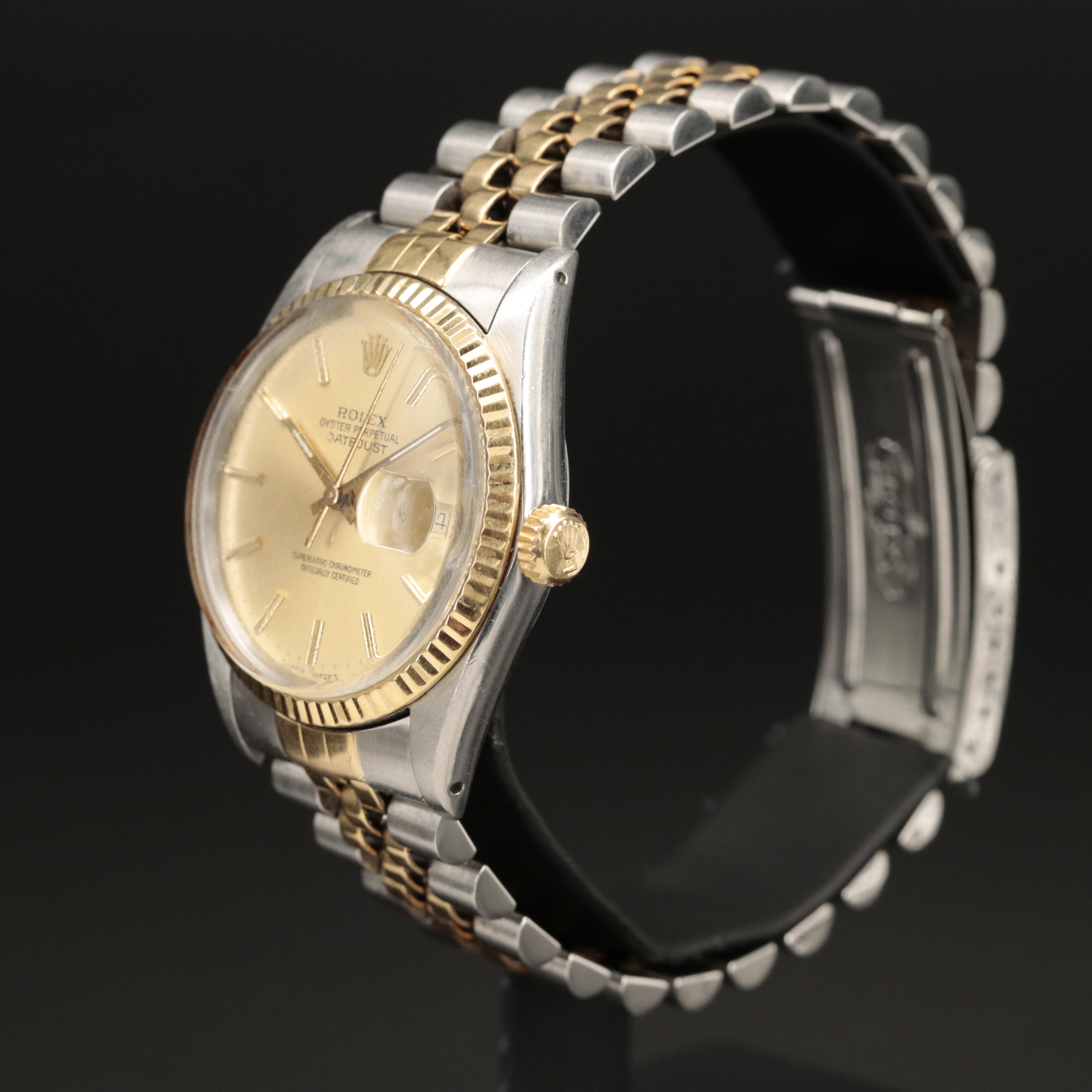 1984 Rolex Datejust 18K and Stainless Steel Watch