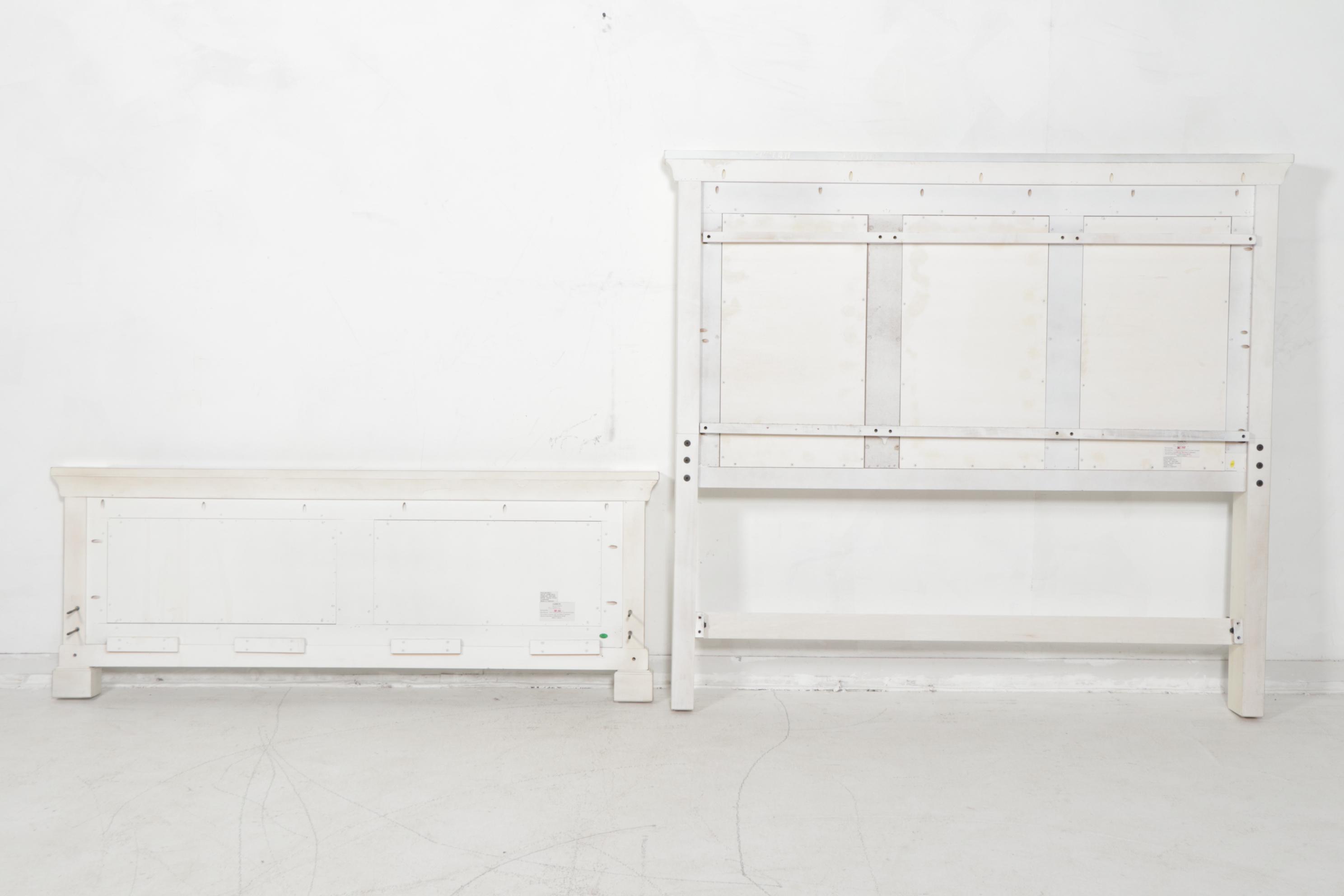 Folio 21 "Stoney Creek" Painted Wood Queen Size Bed Frame and Nightstand, 2013