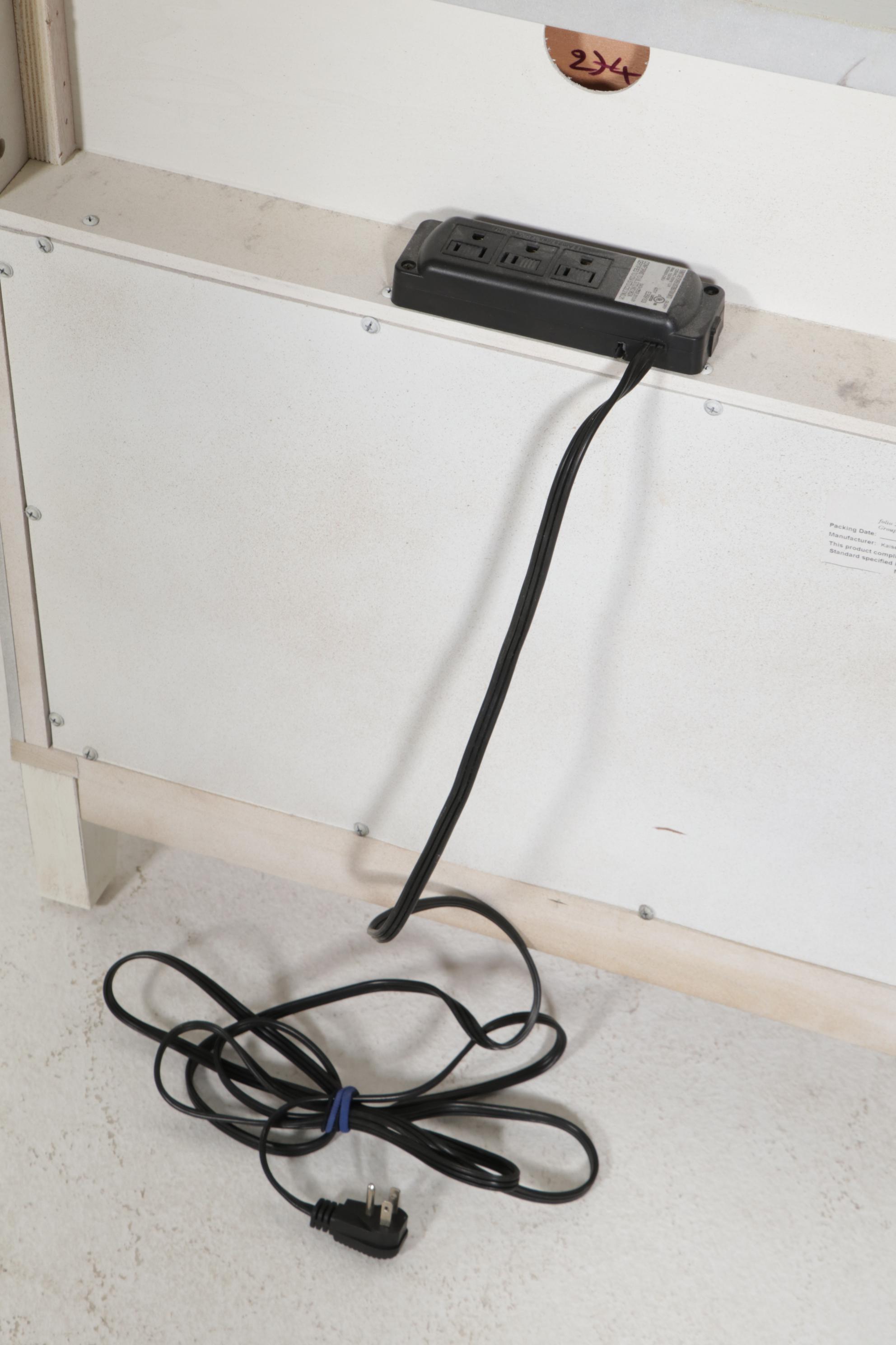 Folio 21 "Stoney Creek" Painted Wood Queen Size Bed Frame and Nightstand, 2013