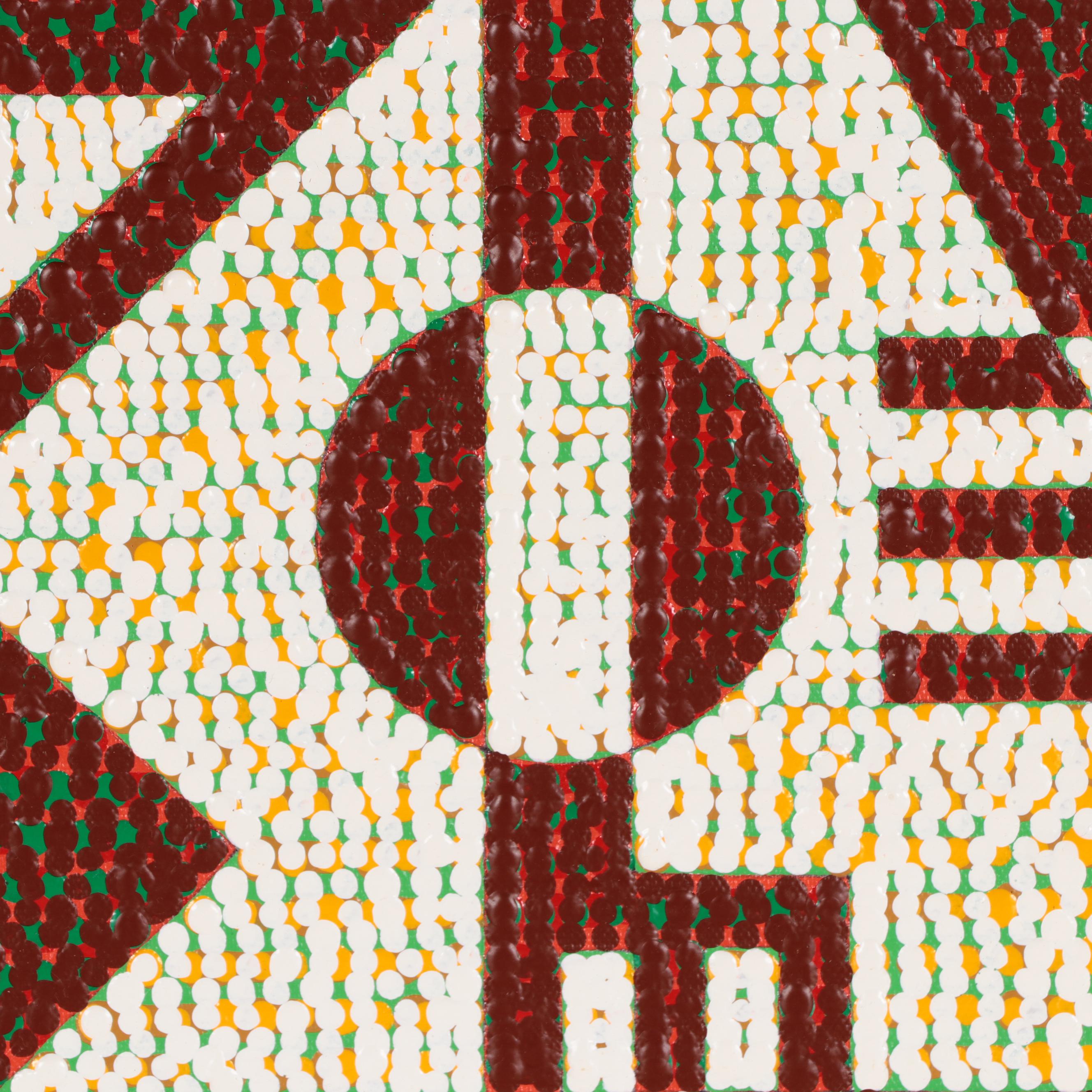 Jerry Kellems Geometric Figural Acrylic Painting, 21st Century