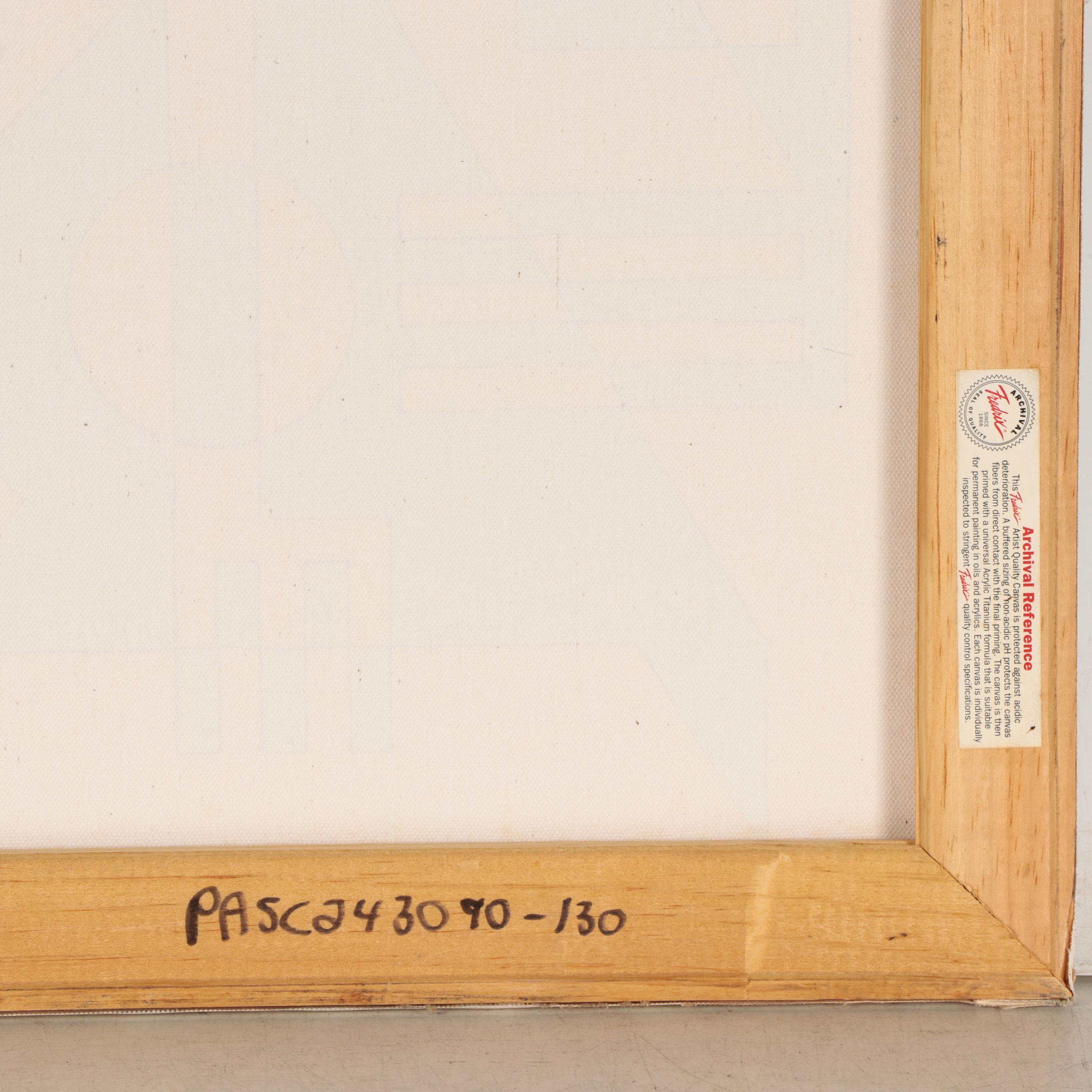 Jerry Kellems Geometric Figural Acrylic Painting, 21st Century