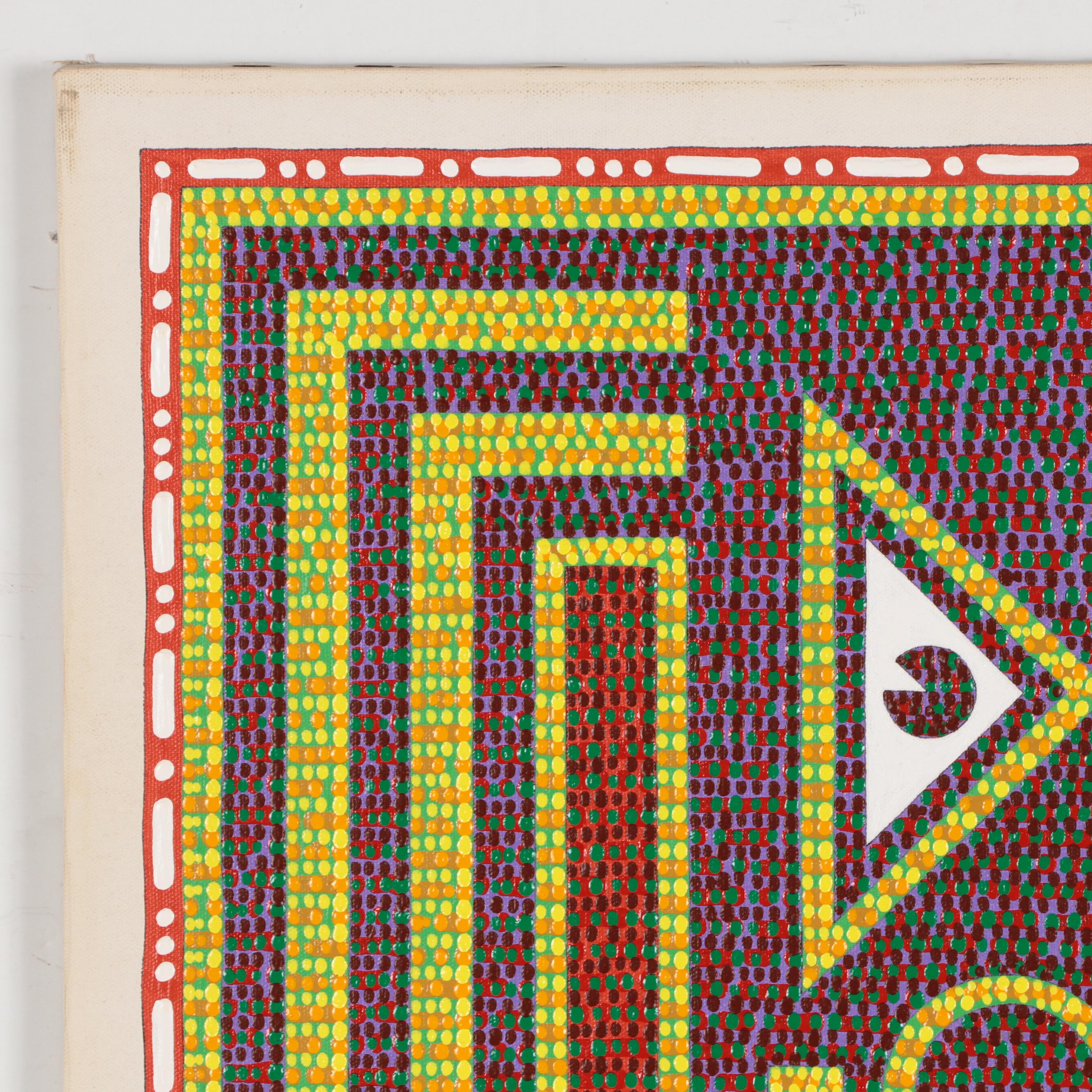 Jerry Kellems Acrylic Painting of Abstract Figures