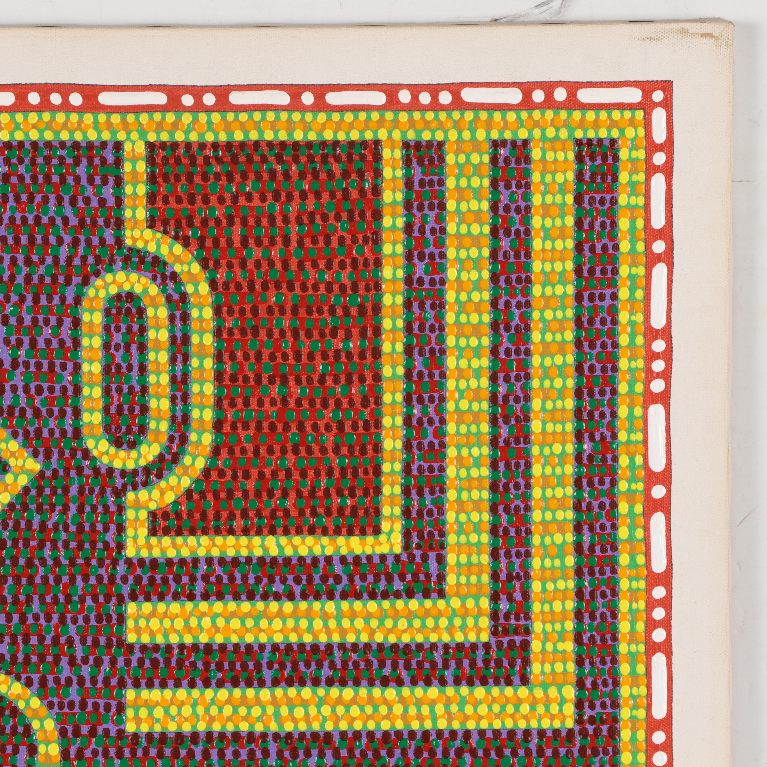 Jerry Kellems Acrylic Painting of Abstract Figures