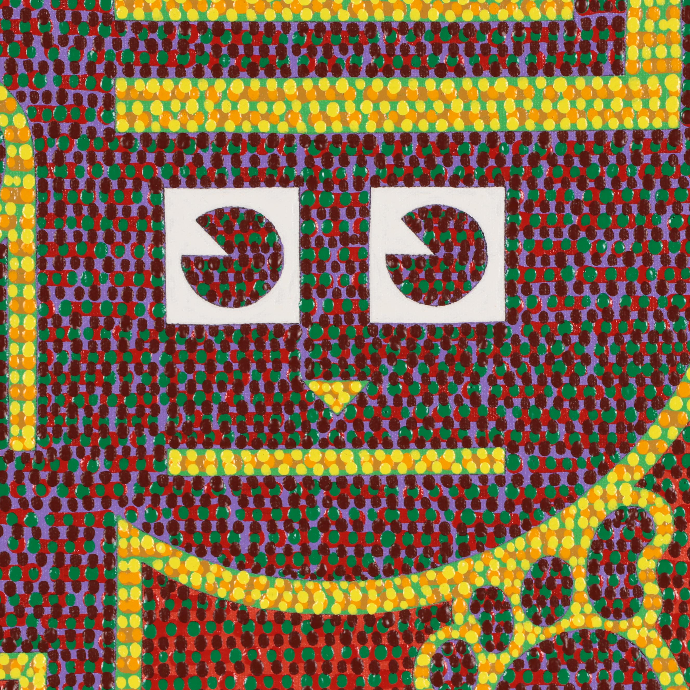 Jerry Kellems Acrylic Painting of Abstract Figures