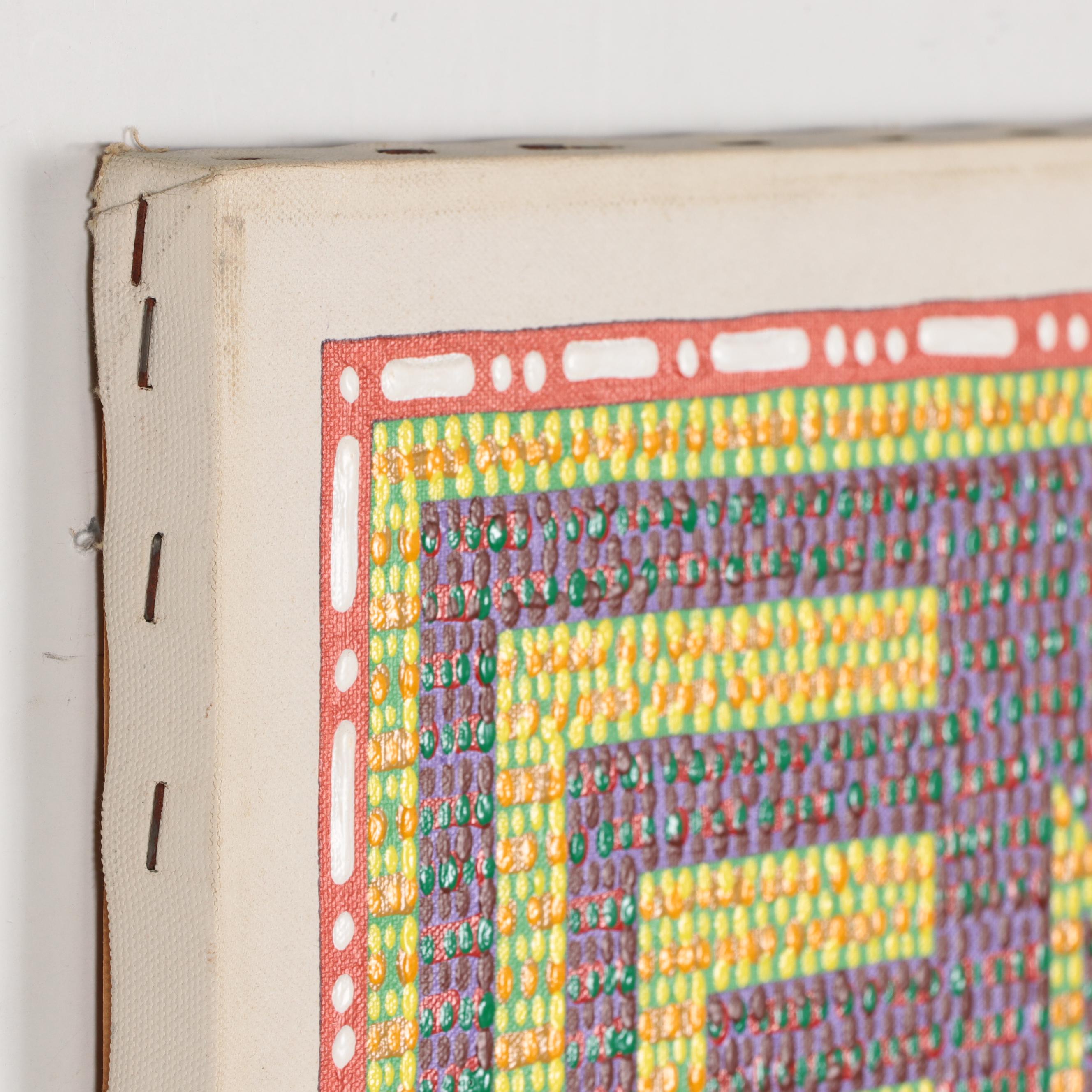 Jerry Kellems Acrylic Painting of Abstract Figures