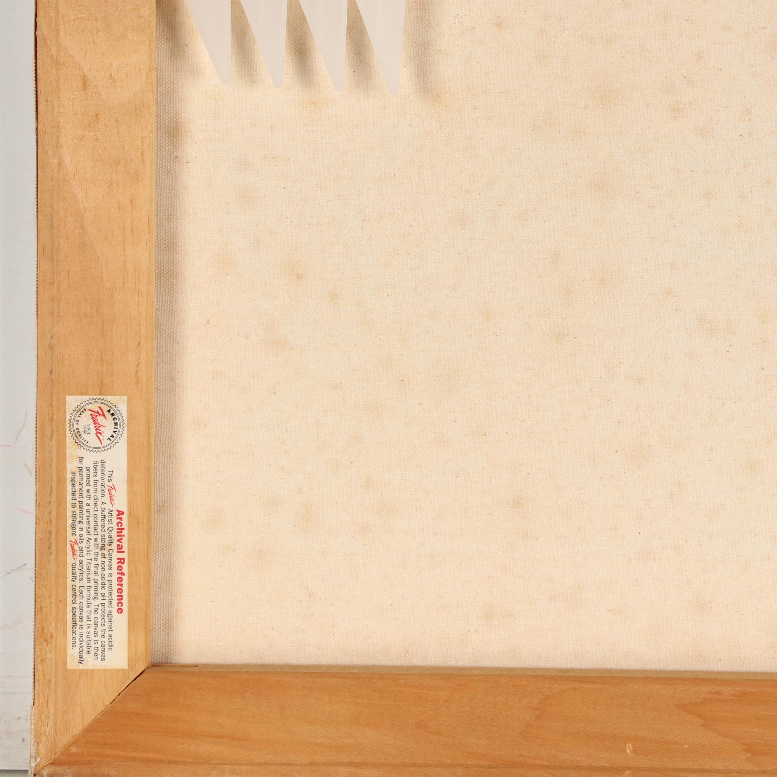 Jerry Kellems Acrylic Painting of Abstract Figures