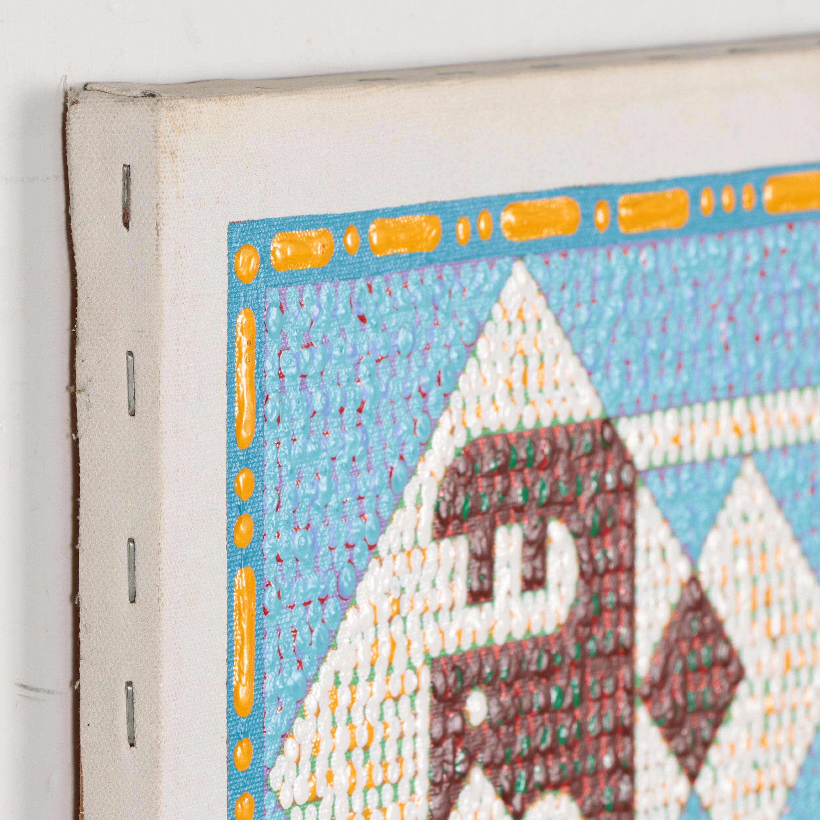 Jerry Kellems Acrylic Painting of Abstract Figures