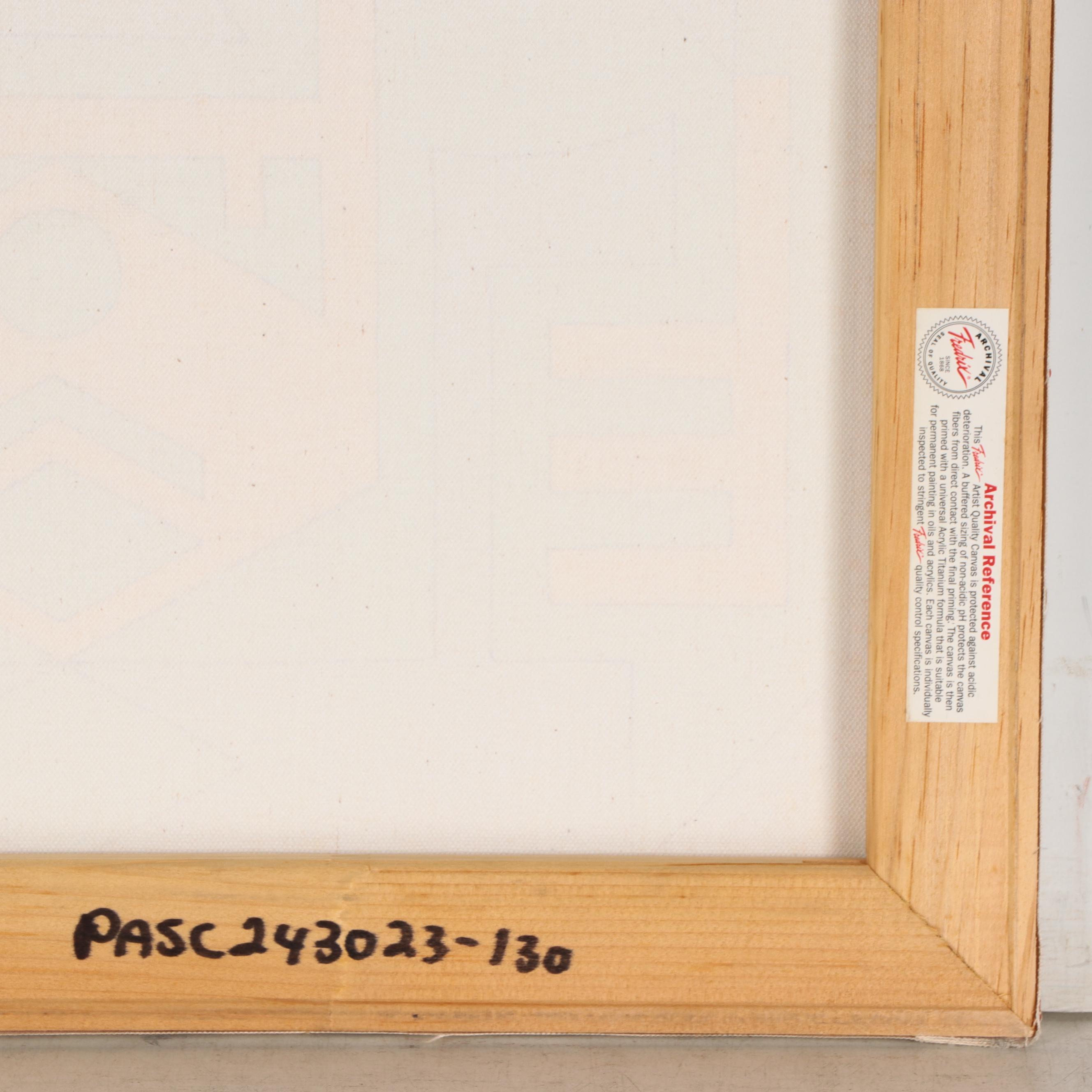 Jerry Kellems Acrylic Painting of Abstract Figures