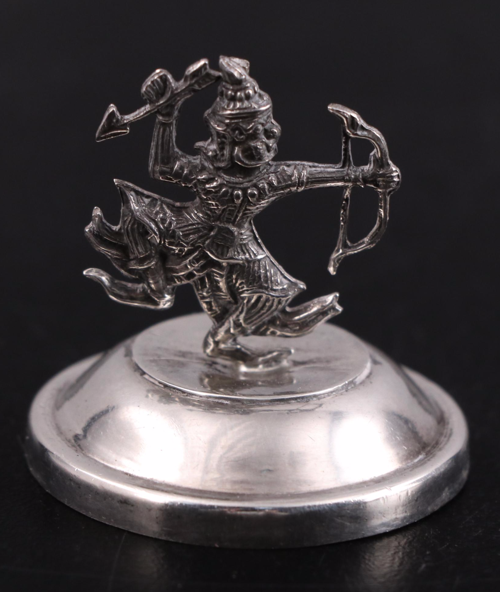 Siam Sterling Place Card Holder and Lighter Cover with 800 Silver Ashtray