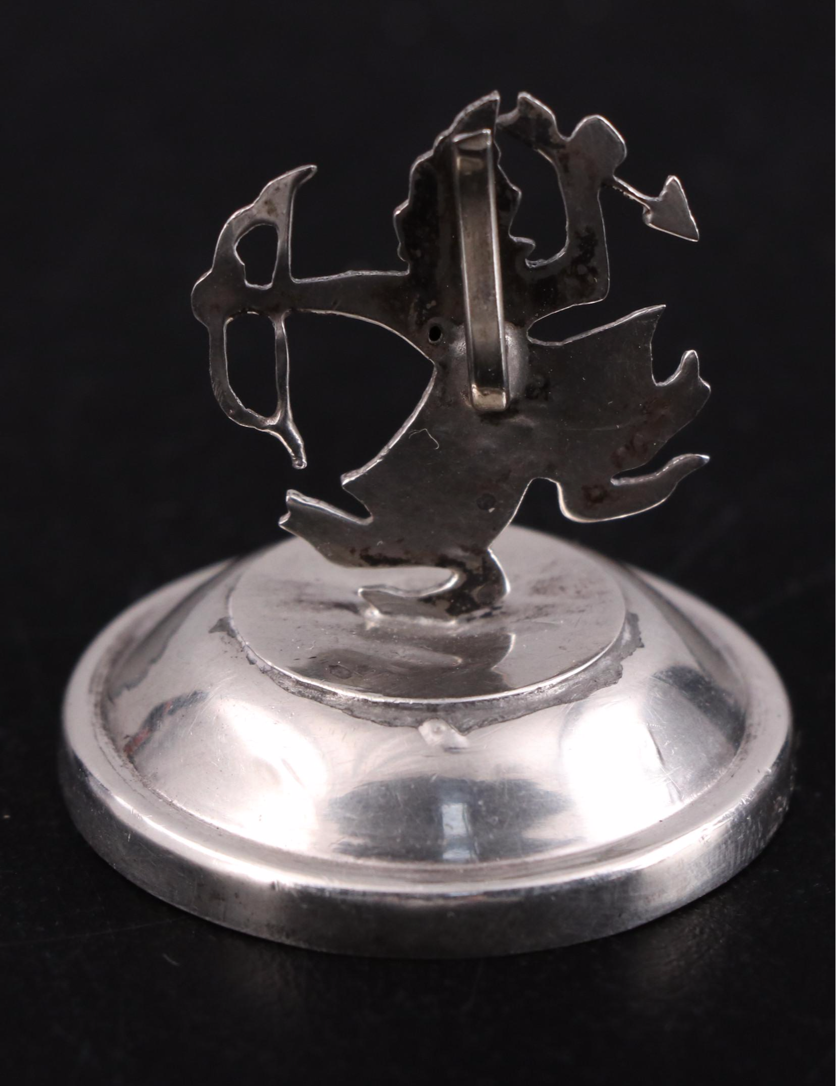 Siam Sterling Place Card Holder and Lighter Cover with 800 Silver Ashtray