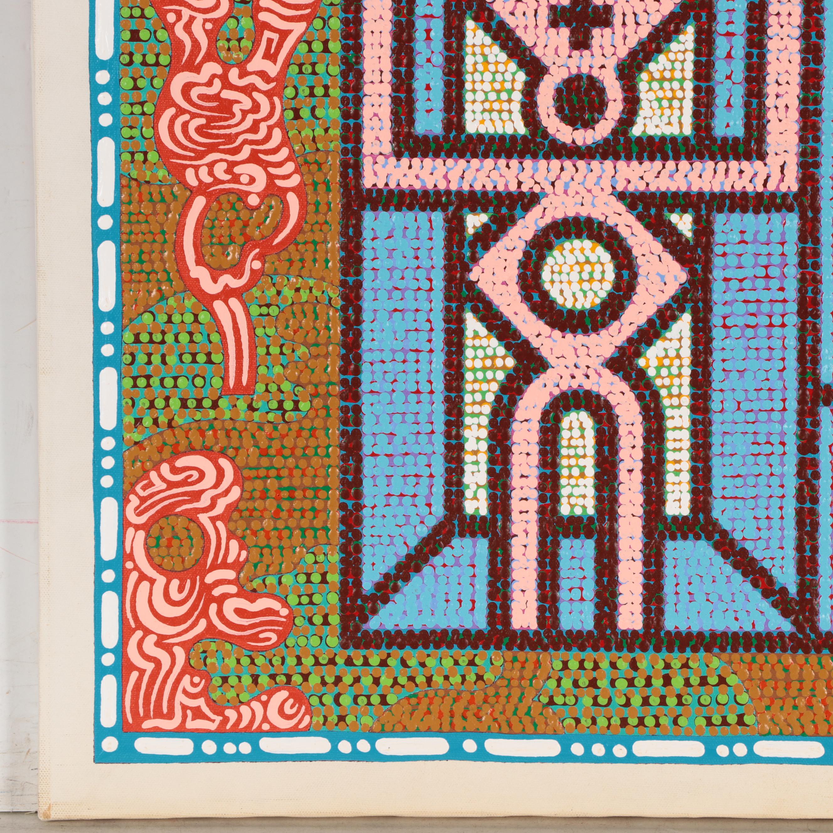 Jerry Kellems Acrylic Painting of Abstract Figures