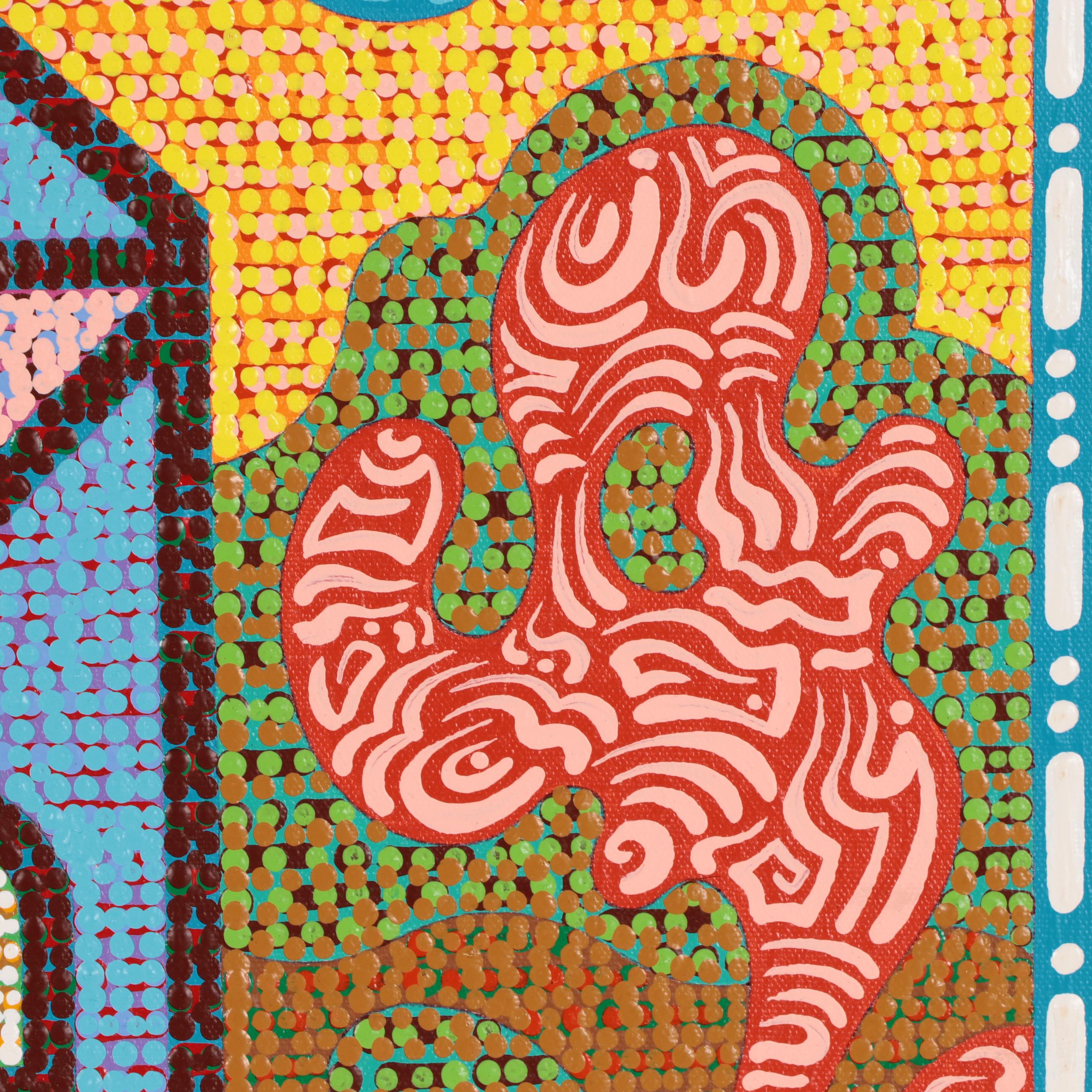 Jerry Kellems Acrylic Painting of Abstract Figures