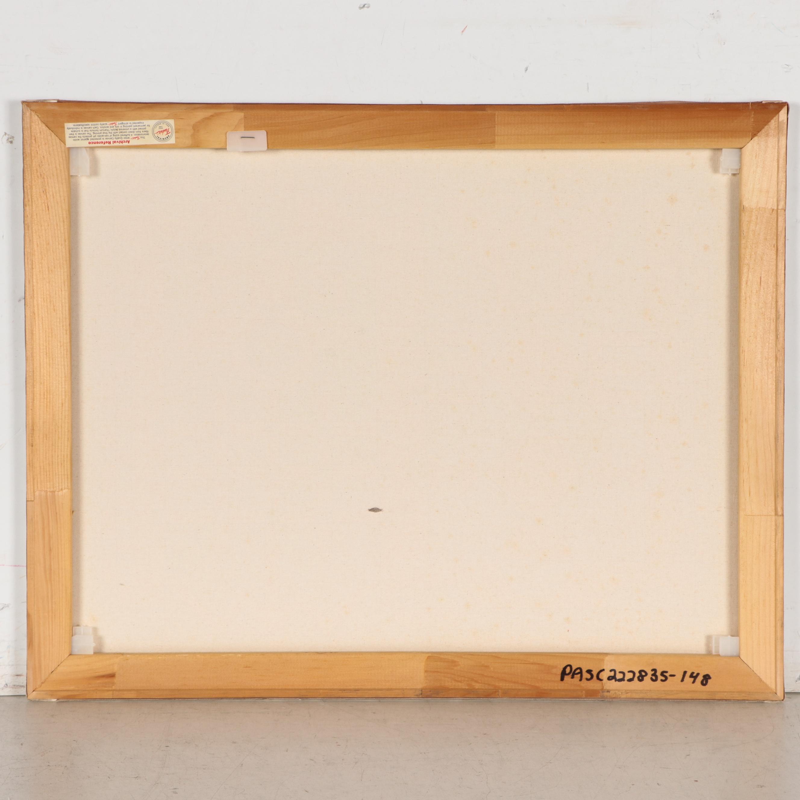 Jerry Kellems Abstract Geometric Acrylic Painting, 21st Century