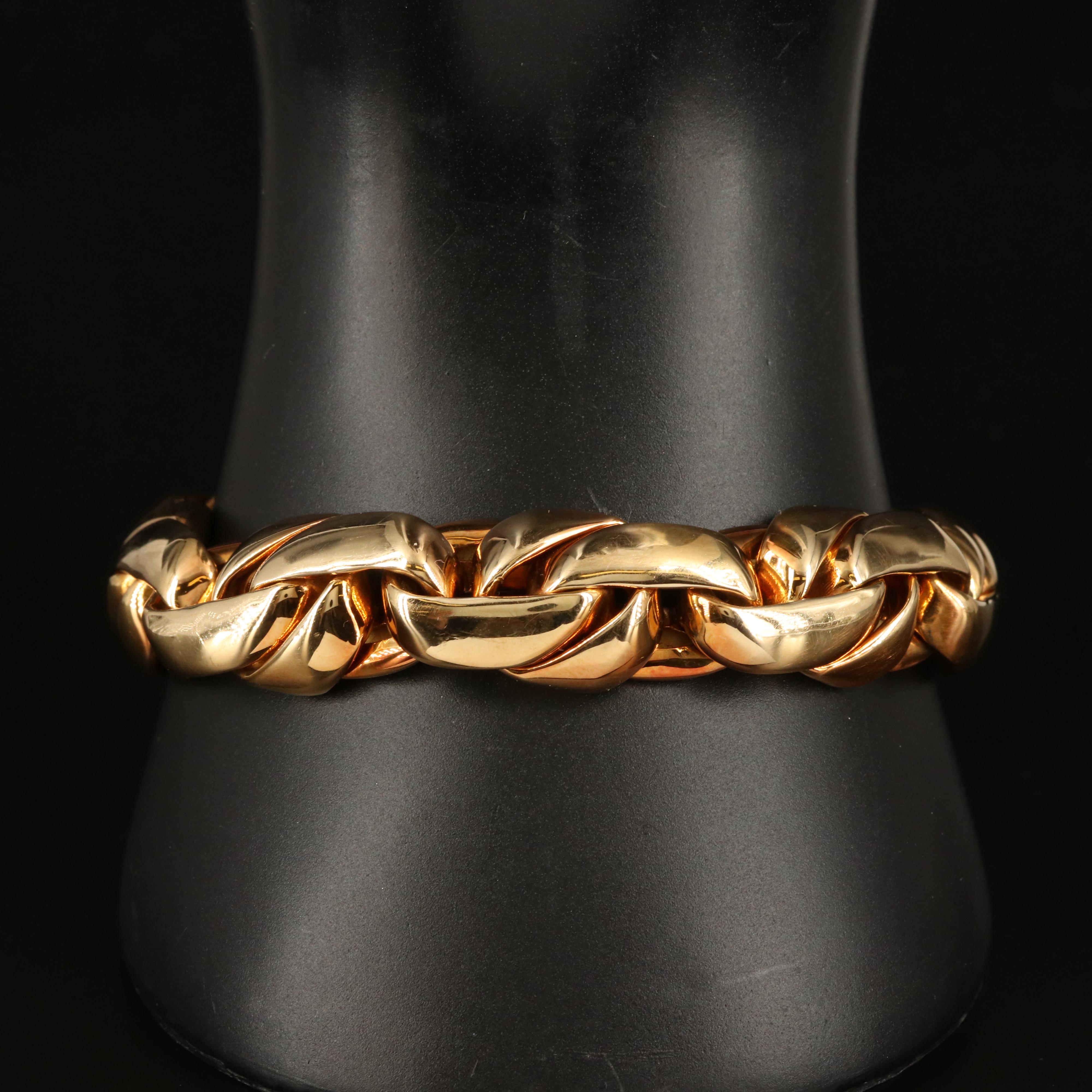 18K Double Curb Chain Bracelet