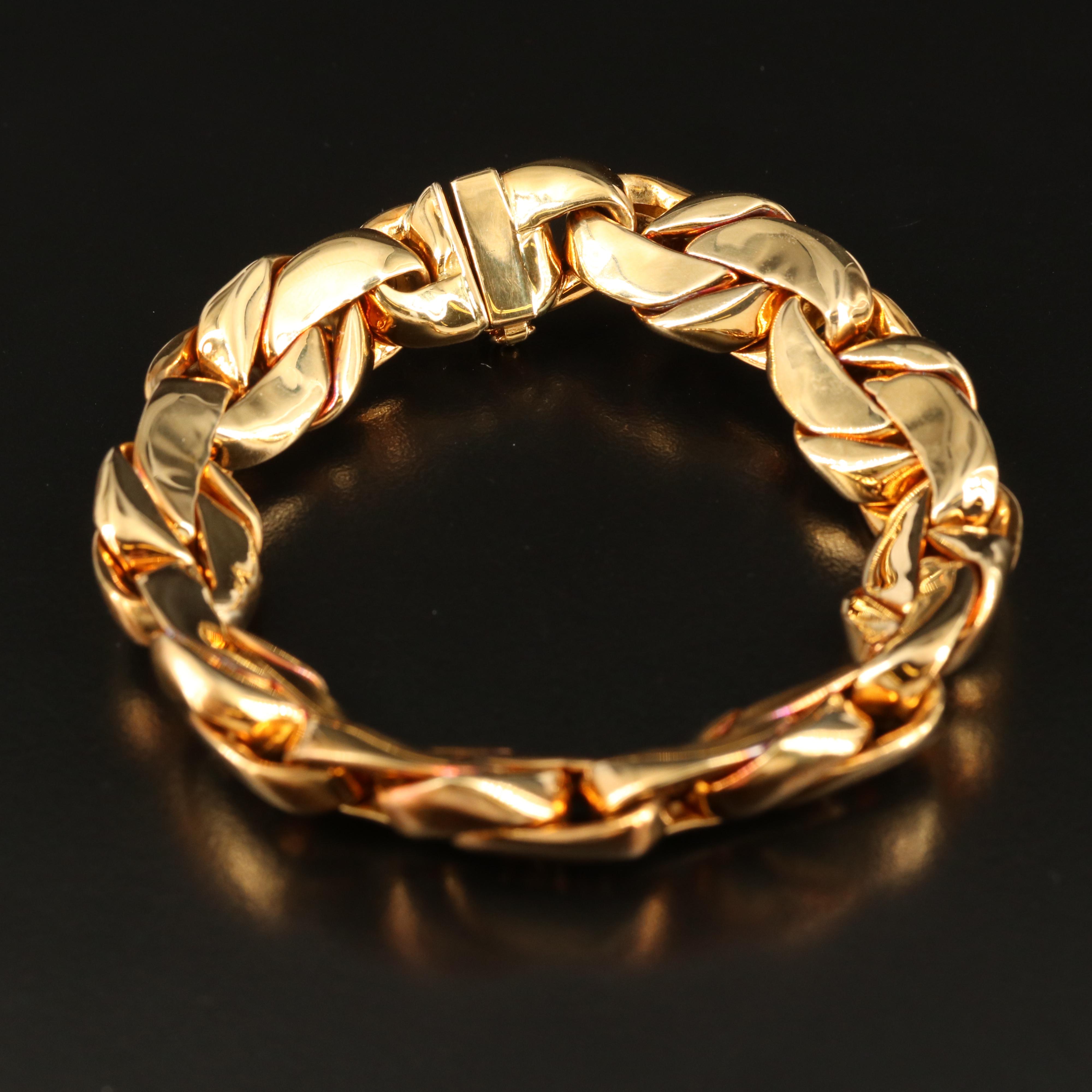 18K Double Curb Chain Bracelet