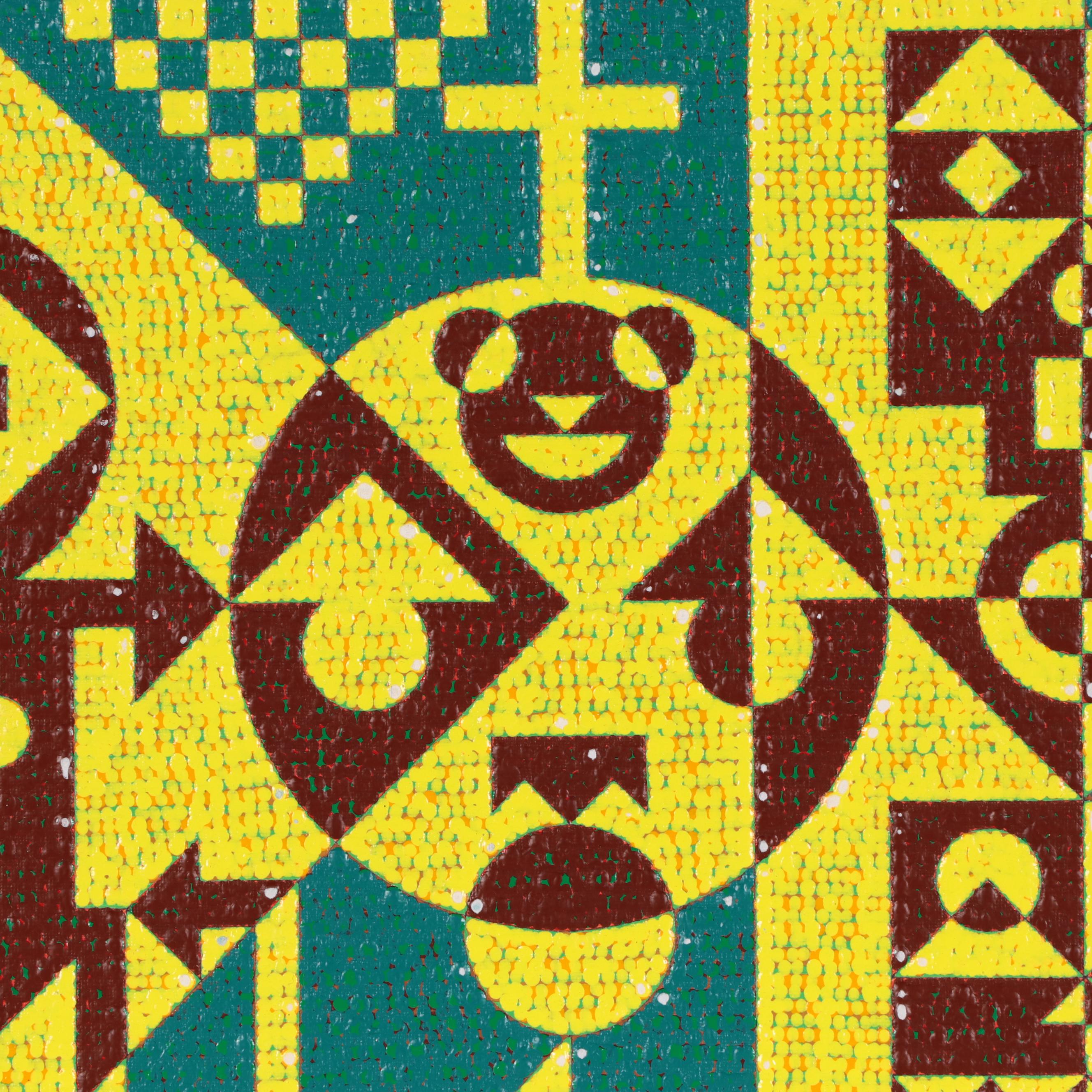 Jerry Kellems Acrylic Painting of Abstract Figures